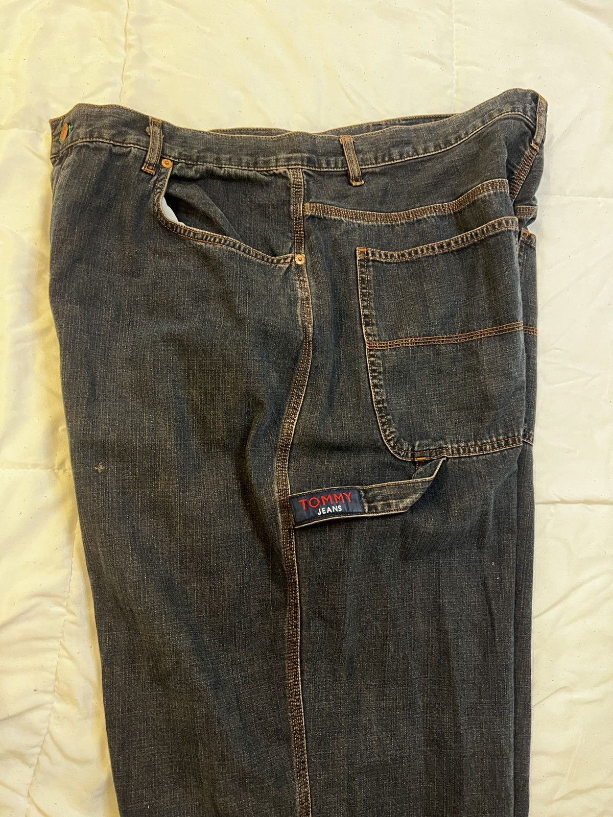 Tommy Hilfiger × Vintage Y2K Tommy Hilfiger Baggy Dark Navy Denim Jeans Size US 40 / EU 56 - 11 Thumbnail