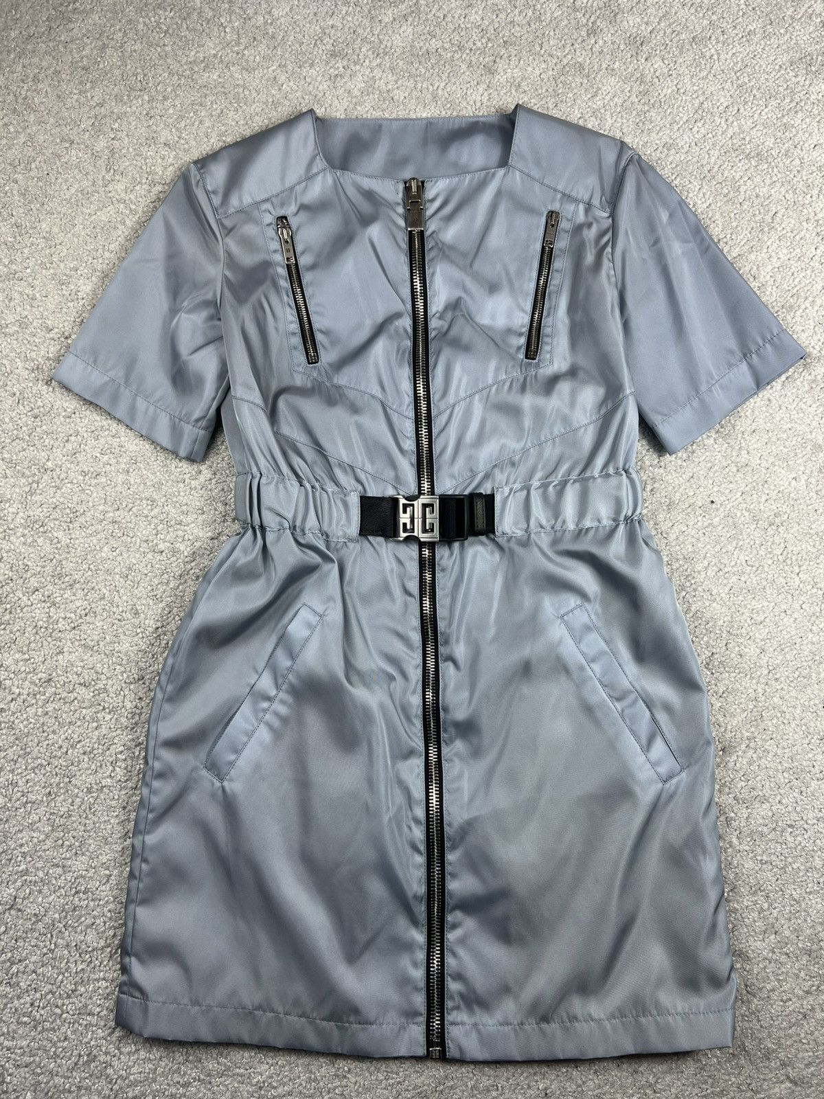 Givenchy Givenchy 4G Belted Blue Mini Dress Size XS / US 0-2 / IT 36-38 - 2 Thumbnail