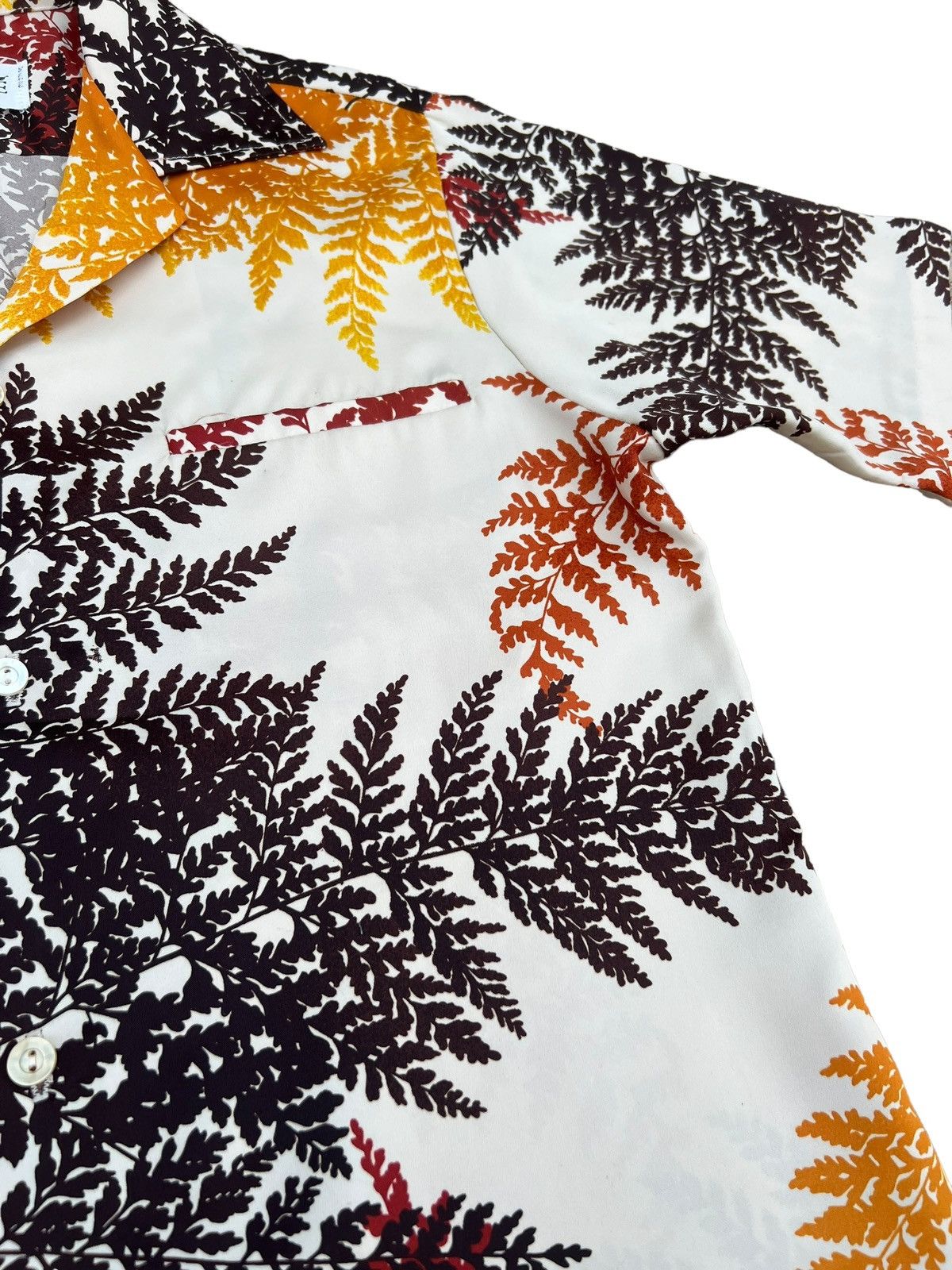 Vintage VTG 70s PAMORE Multi Colour Leaves Polyester Hawaiian Shirt Size US S / EU 44-46 / 1 - 9 Thumbnail