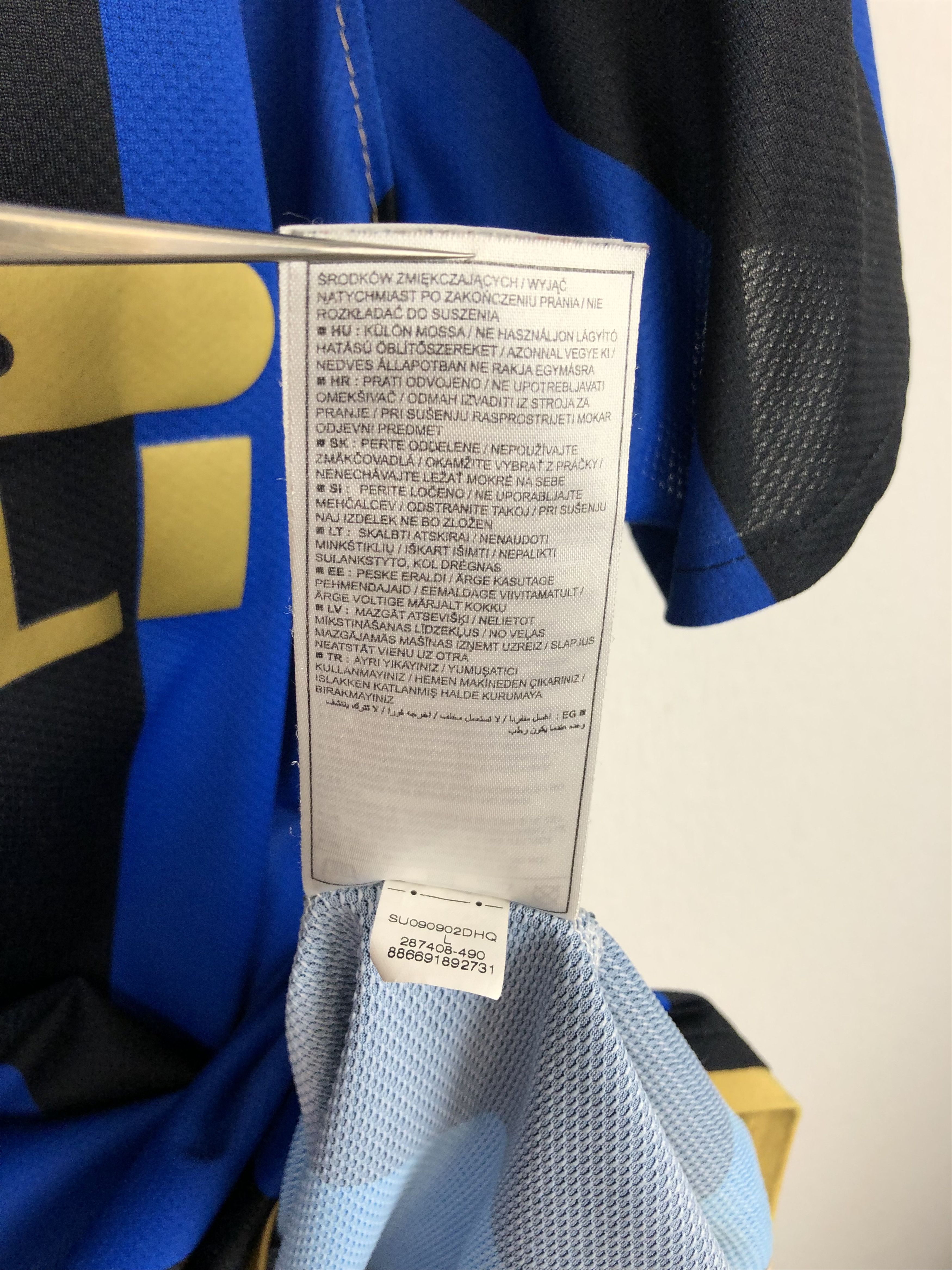 Nike Internazionale Inter Milan football shirt 2008 Soccer Jersey Size US L / EU 52-54 / 3 - 8 Thumbnail