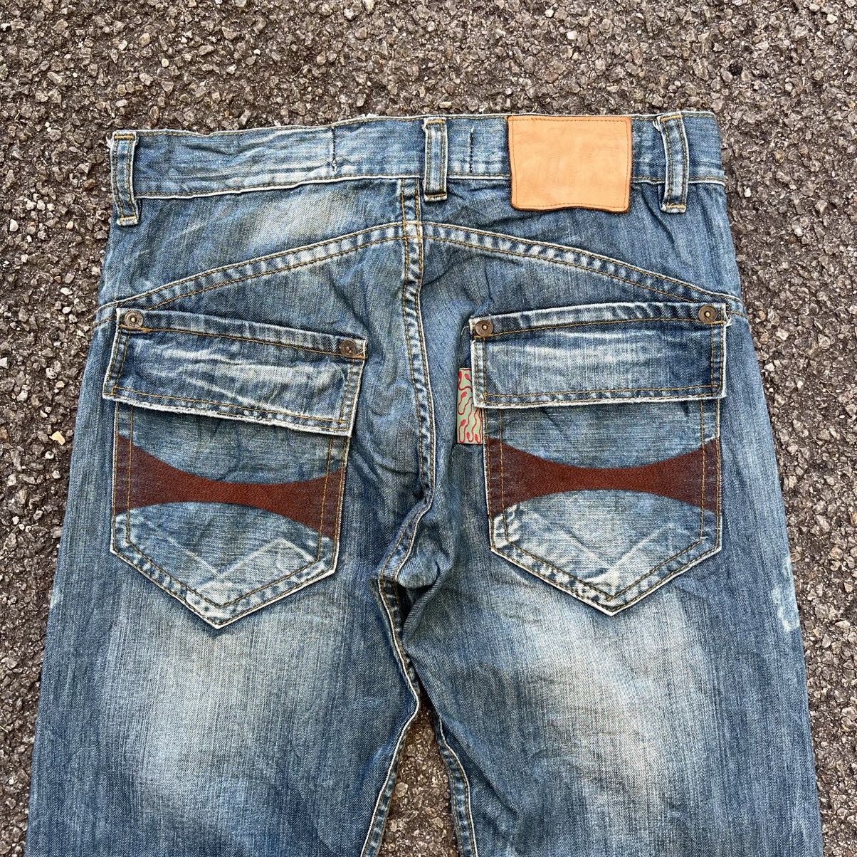 Hysteric Glamour Flare Jeans Baggy Loose Old Army Punk Styled Boot Cut Denim Size US 32 / EU 48 - 10 Thumbnail
