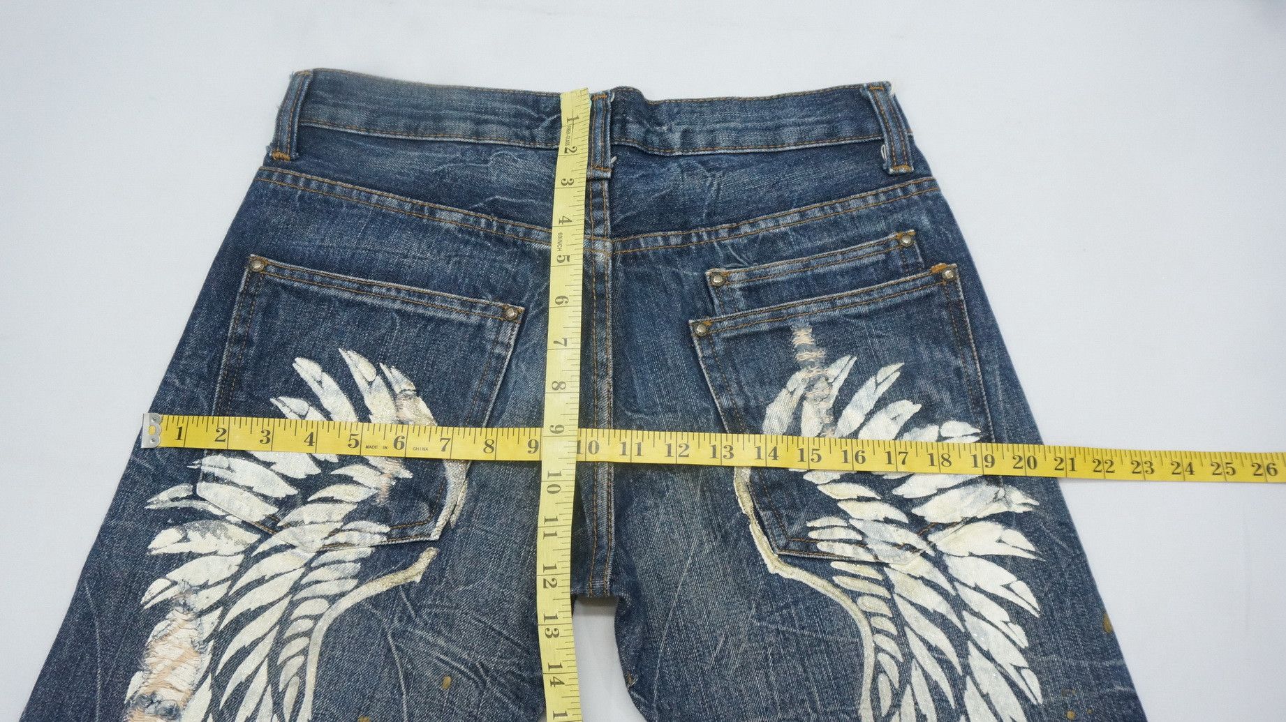 Other Legend of Glamour Wings Distressed Jeans Size US 32 / EU 48 - 12 Thumbnail