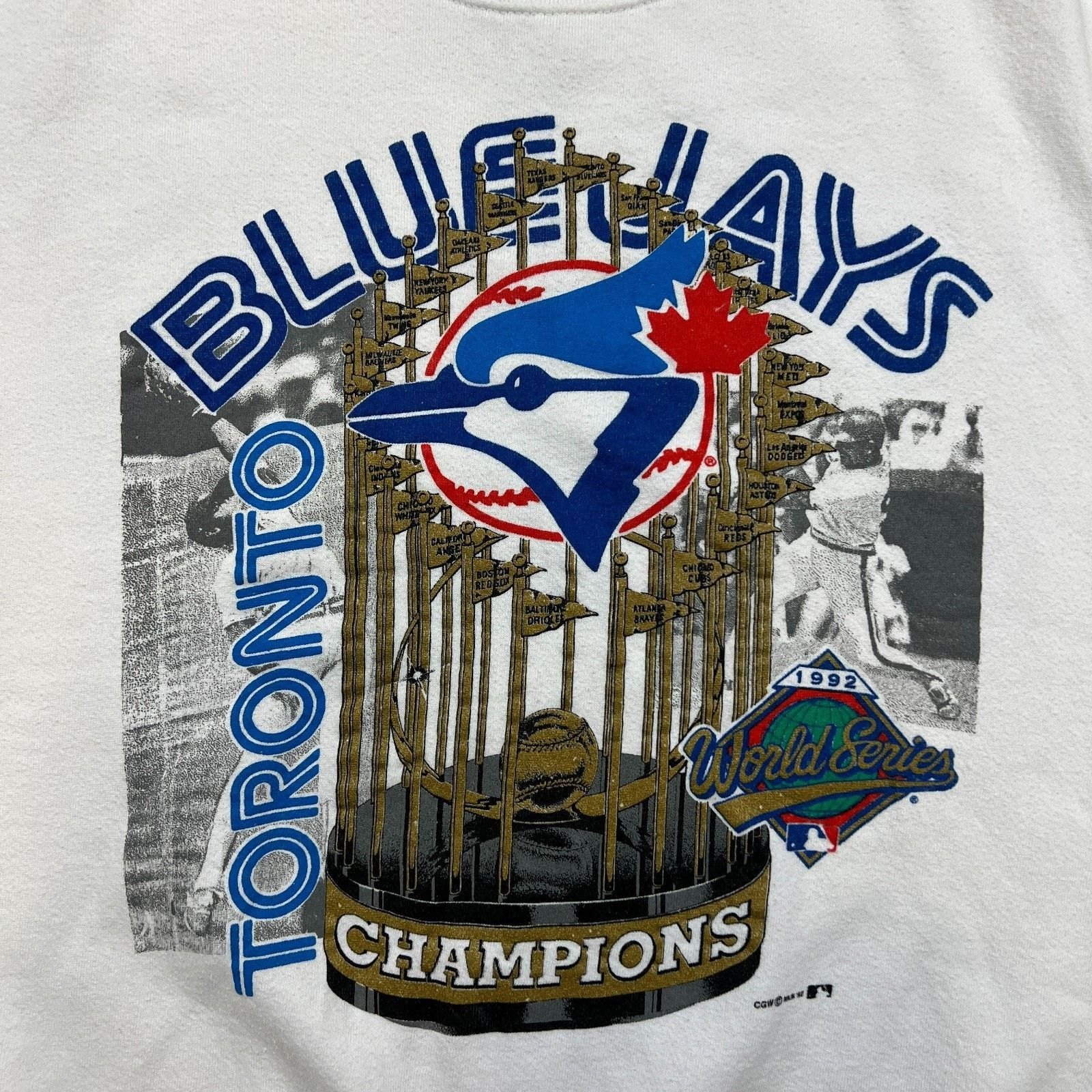MLB × Vintage Vintage 1992 Toronto Blue Jays Sweatshirt World Series MLB Size US XL / EU 56 / 4 - 3 Thumbnail