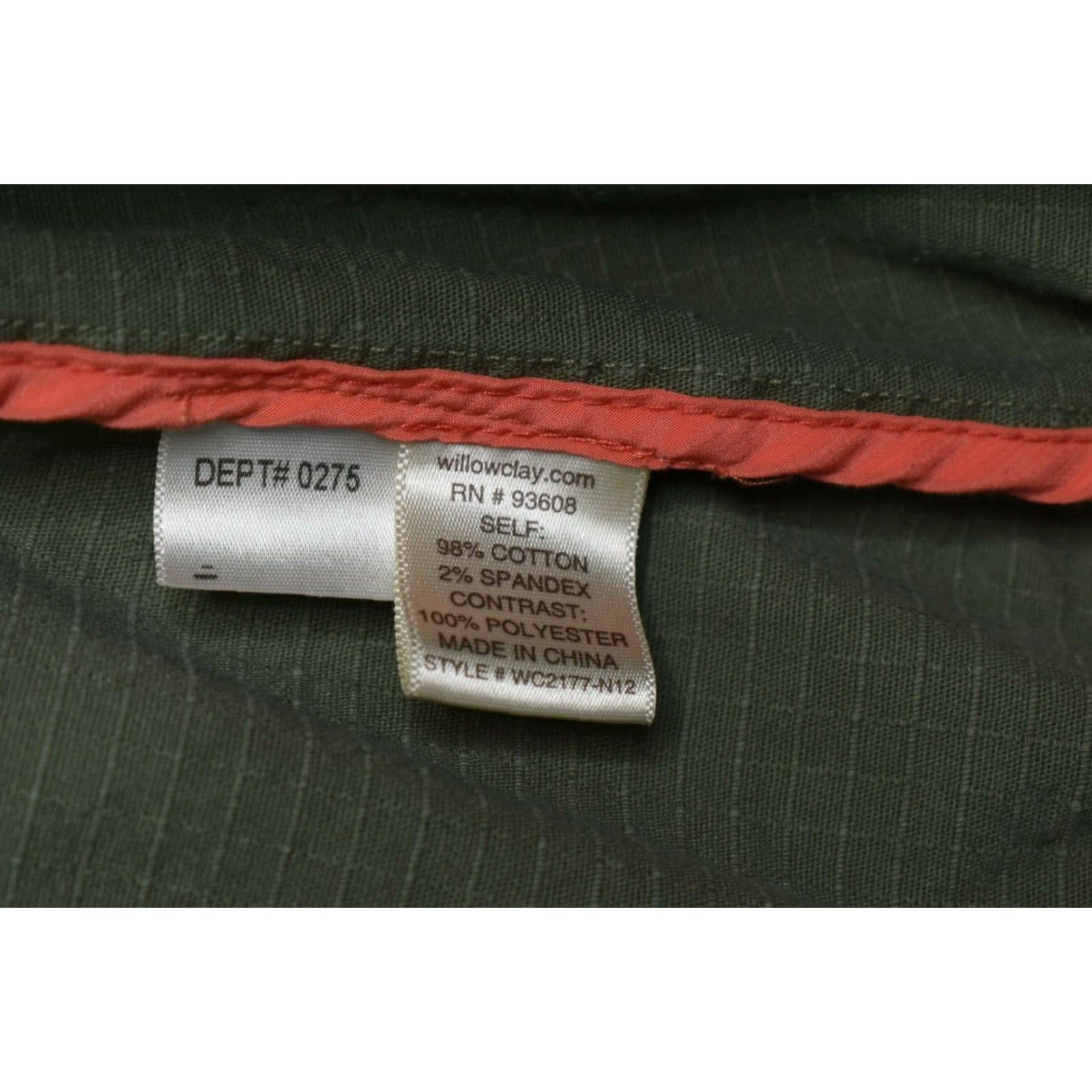 Vintage Willow And Clay Jacket Womens Medium Zip Snaps Hooded Casual Green Cotton Blend Mid-Length Size M / US 6-8 / IT 42-44 - 7 Thumbnail