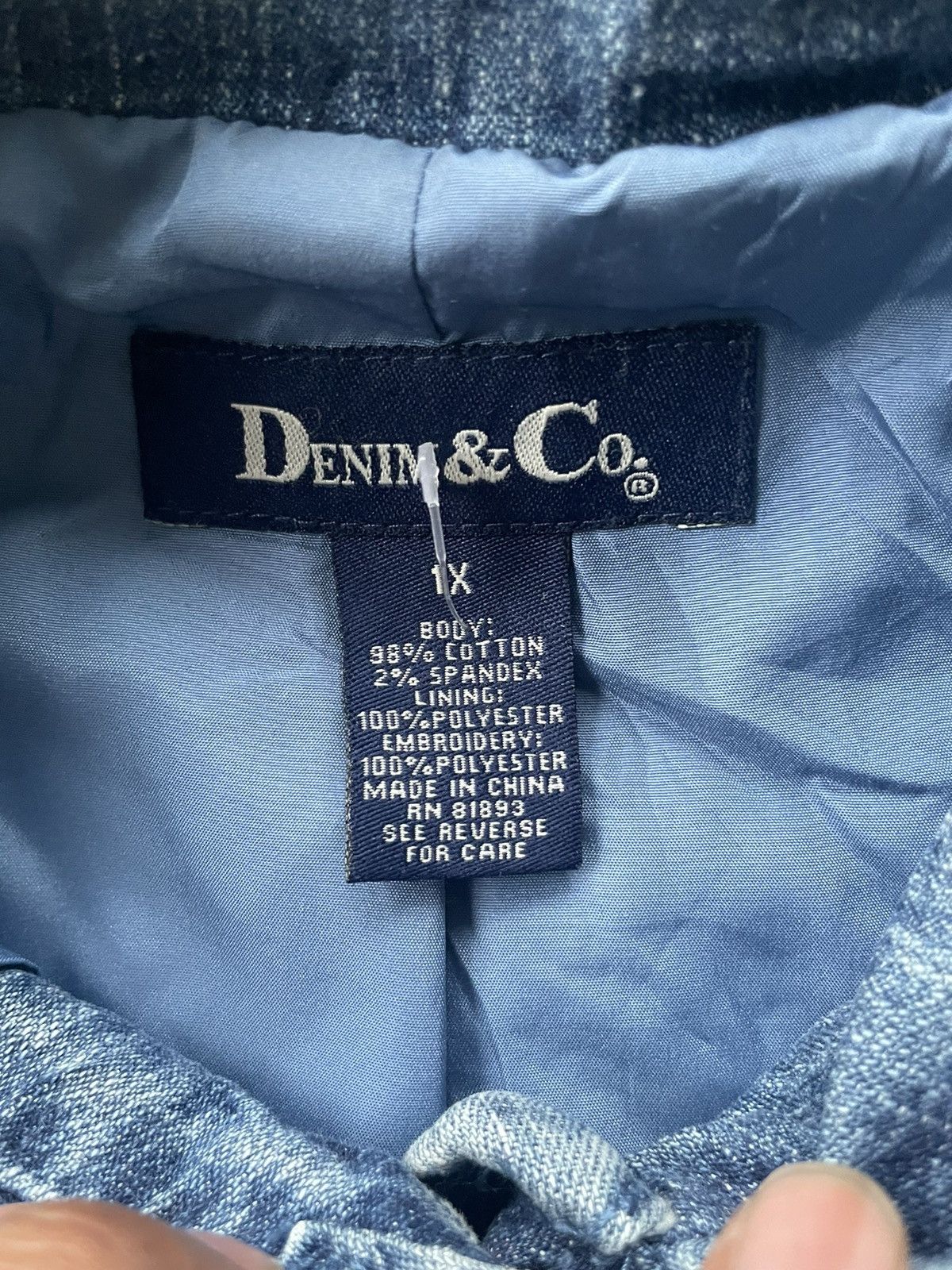 Denim & Co. Denim & Co Custom Emboiderey Denim Jacket Size XXL / US 16-18 / IT 52-54 - 14 Thumbnail