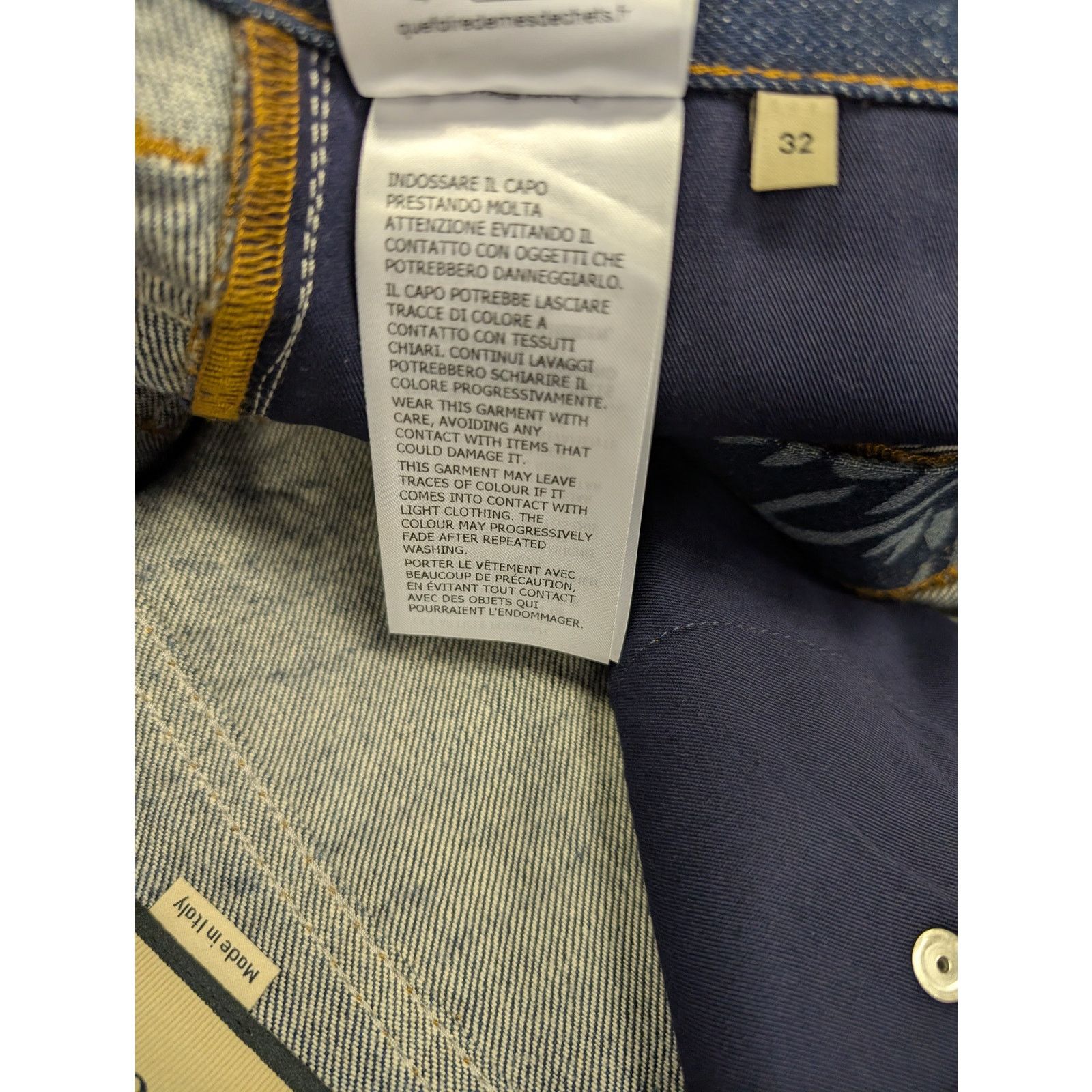 Gucci o1rshd1 ECO Org GG Distorted Laser Pant in Dark Blue Size US 32 / EU 48 - 17 Thumbnail