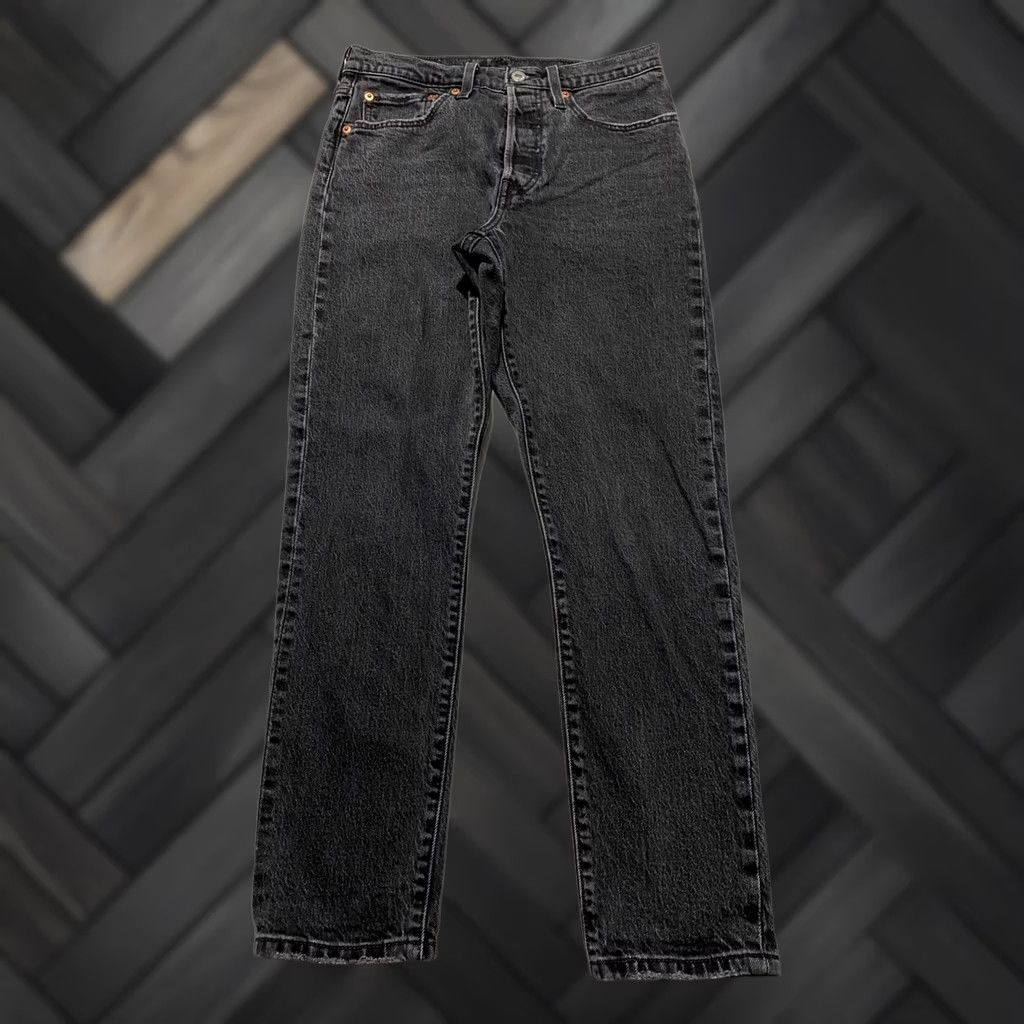 Levi's VINTAGE Levi's 501 S Skinny Jeans Womens 27x28 High Rise Button Fly Black Charcoal Wash 29502-0227 Size 27" / US 4 / IT 40 - 1 Thumbnail