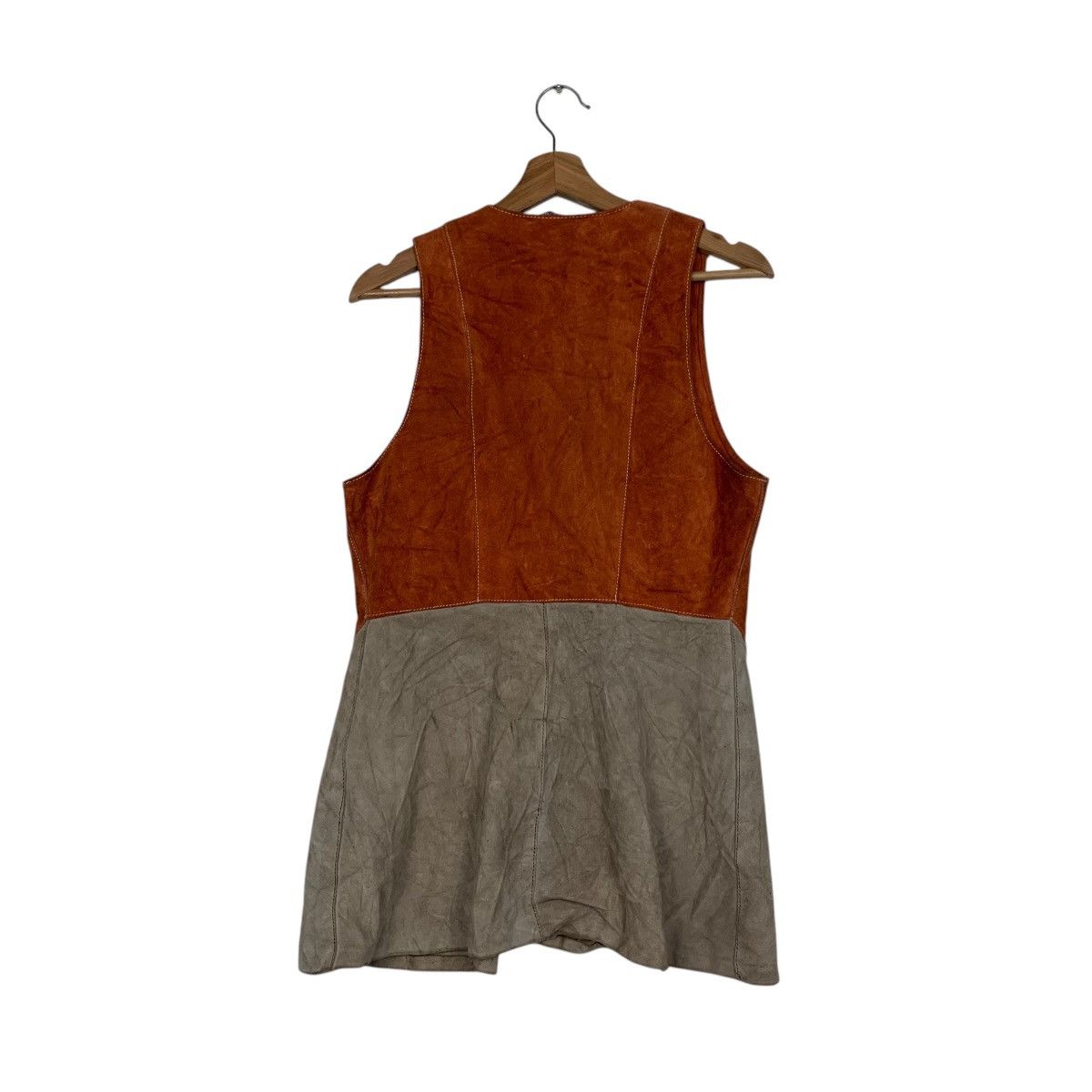 Vintage 60-70’s DAVID CONRAD Two-Tone Suede Leather Vest #2764-C125 Size US S / EU 44-46 / 1 - 13 Thumbnail