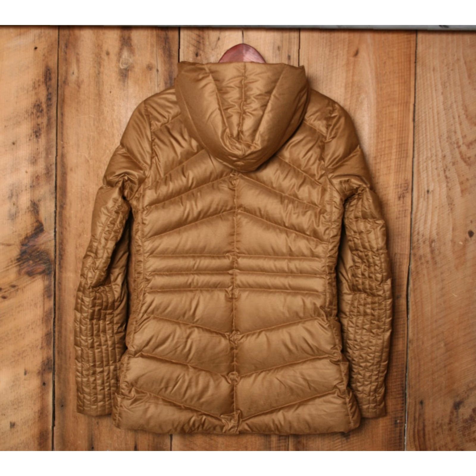 Marmot VINTAGE Marmot Carina Gold 700 Down Insulated Asymmetrical Hybrid Jacket S Women Hooded Puffer Zip Size S / US 4 / IT 40 - 6 Thumbnail