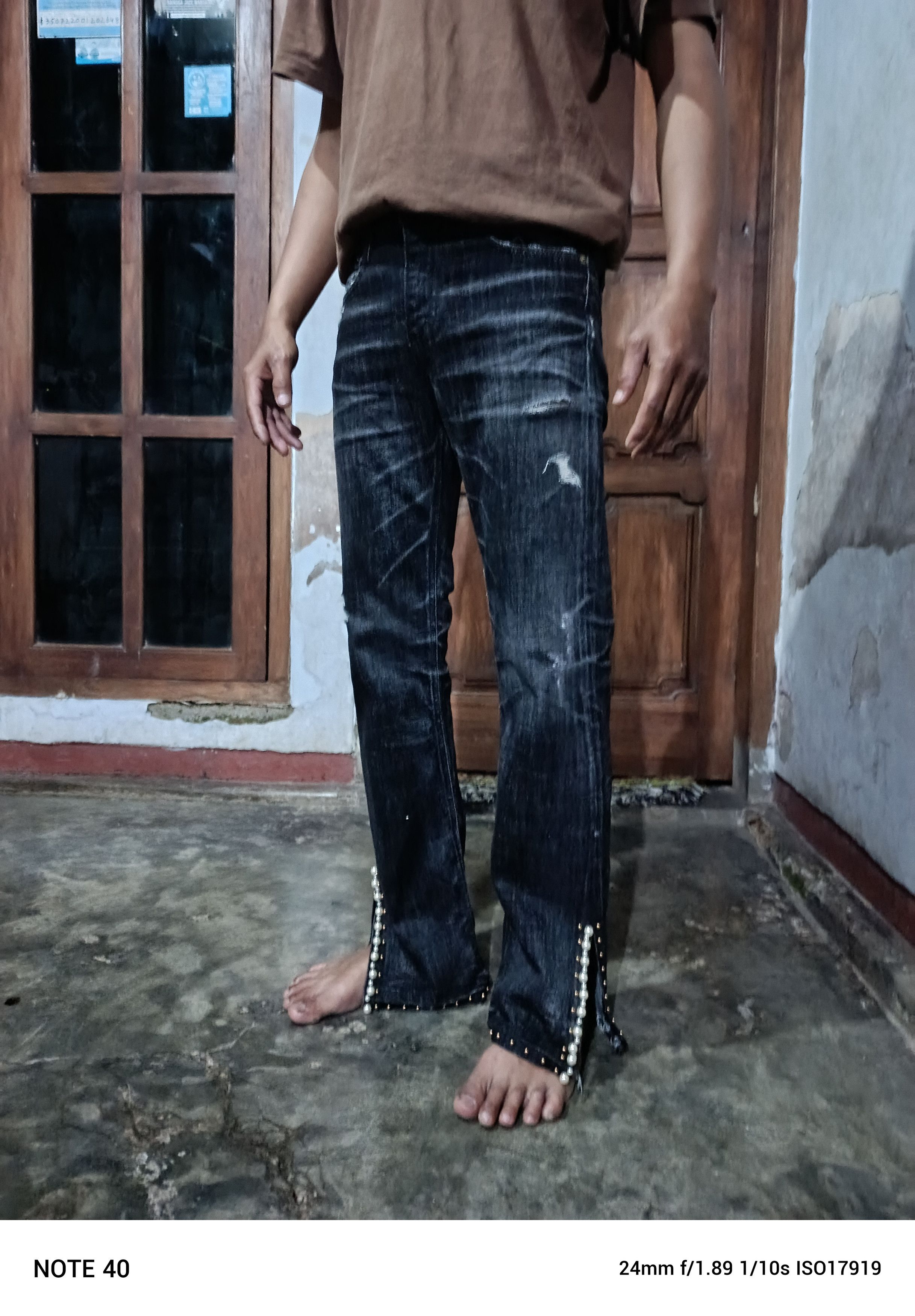 If Six Was Nine × Japanese Brand × Le Grande Bleu (L.G.B.) 2000s Japanese flare bootcut black wash denim Size US 28 / EU 44 - 3 Thumbnail