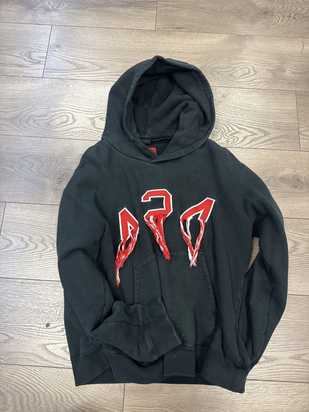 424 424 logo hooded sweatshirt black red medium Size US M / EU 48-50 / 2 - 1 Thumbnail