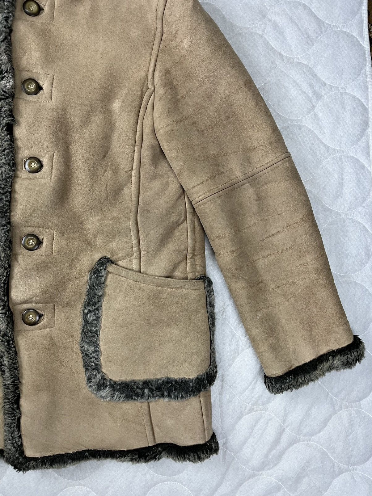 If Six Was Nine PPFM Suede Coat Jacket with Fur Sherpa Lined Size US M / EU 48-50 / 2 - 5 Thumbnail