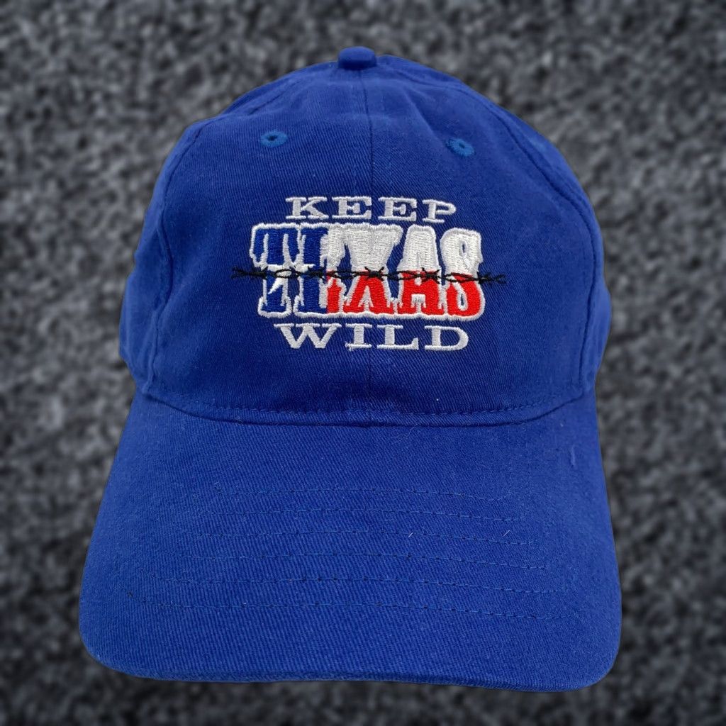 Vintage Keep Texas Wild Adjustable Baseball Cap Men Blue One Size Fits All Size ONE SIZE - 1 Thumbnail