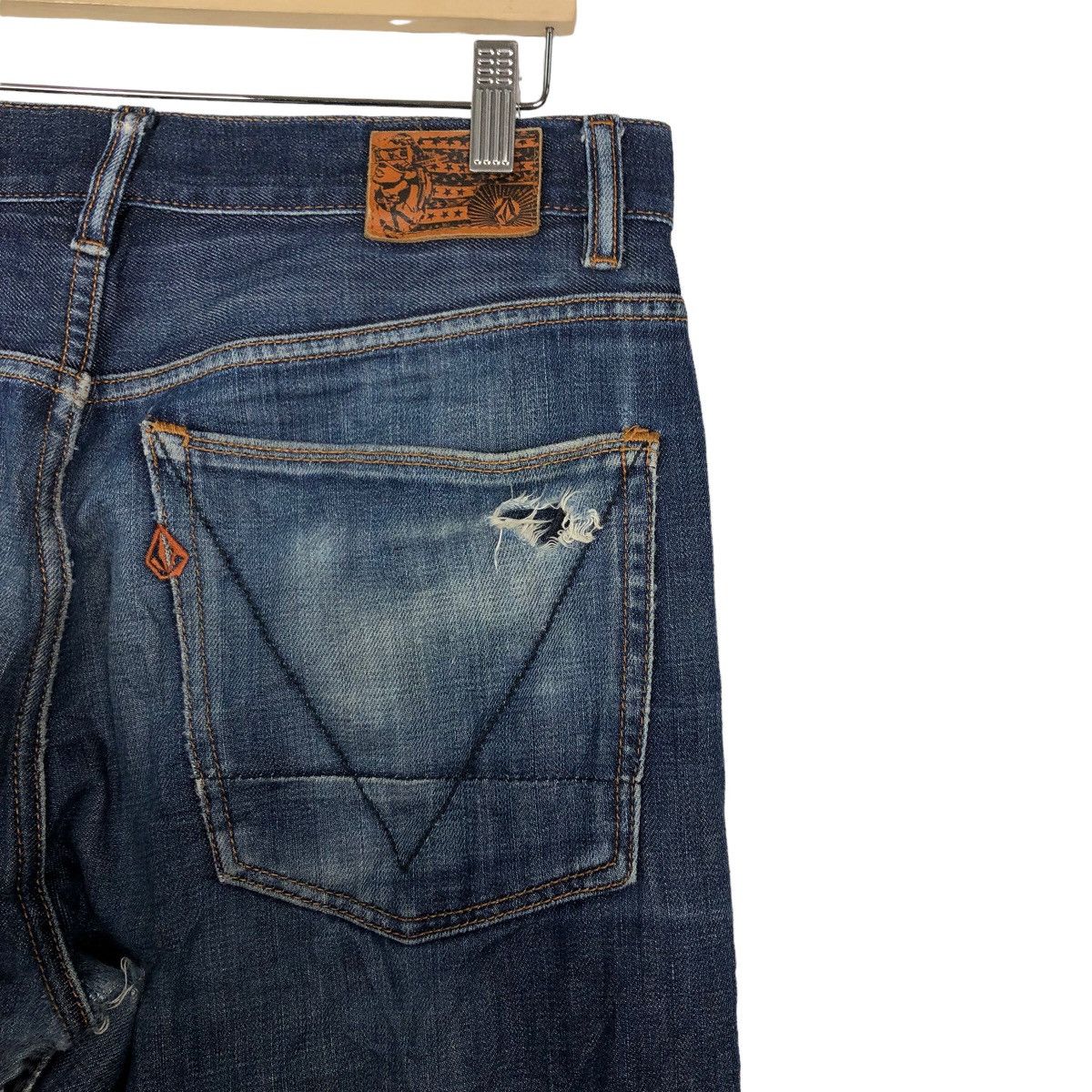Japanese Brand 🔥90s Vintage Distressed Denim Jeans Black Bart Volcom Japan Size US 34 / EU 50 - 9 Thumbnail