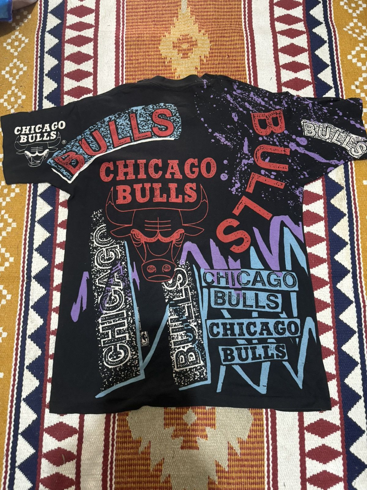 Jordan Brand × NBA × Vintage Tshirt vtg full print bulls Size US XL / EU 56 / 4 - 3 Thumbnail