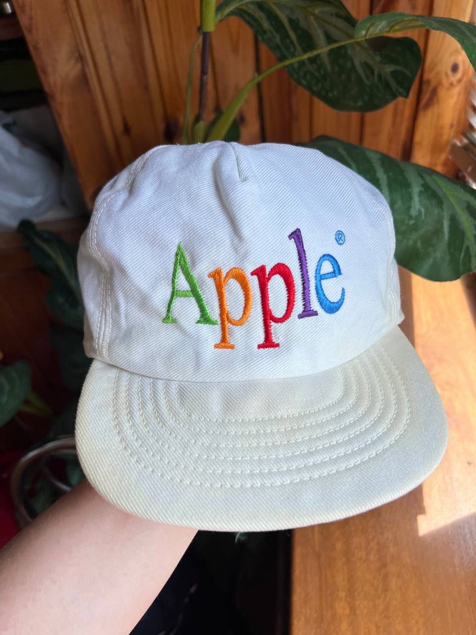 Apple × Vintage Vintage Apple promo cap hat 90s rainbow logo | Grailed