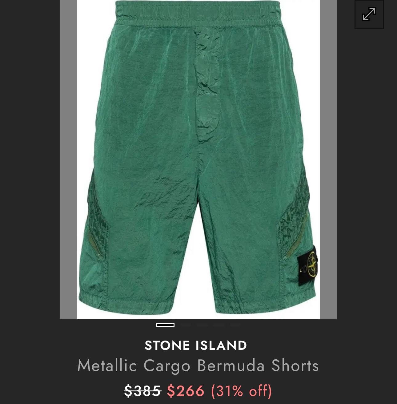 Stone Island Stone Island - Metallic Cargo Bermuda Shorts SS23 Size US 30 / EU 46 - 14 Thumbnail