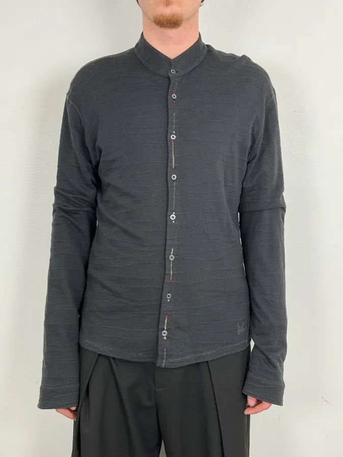 Marithe + Francois Girbaud SS2008 Marithé + François Girbaud Black Pleats Light Shirt Size US L / EU 52-54 / 3 - 2 Thumbnail