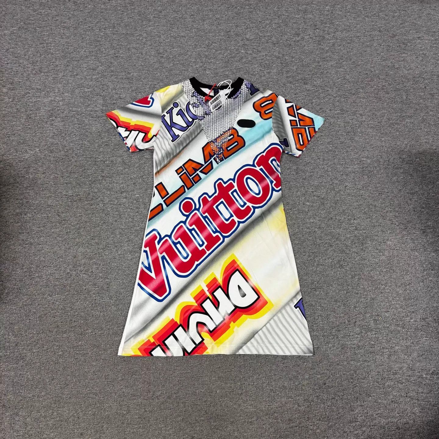 Louis Vuitton LV Colorful Racing Graffiti Short Sleeve T-shirt Dress Size M / US 6-8 / IT 42-44 - 1 Thumbnail