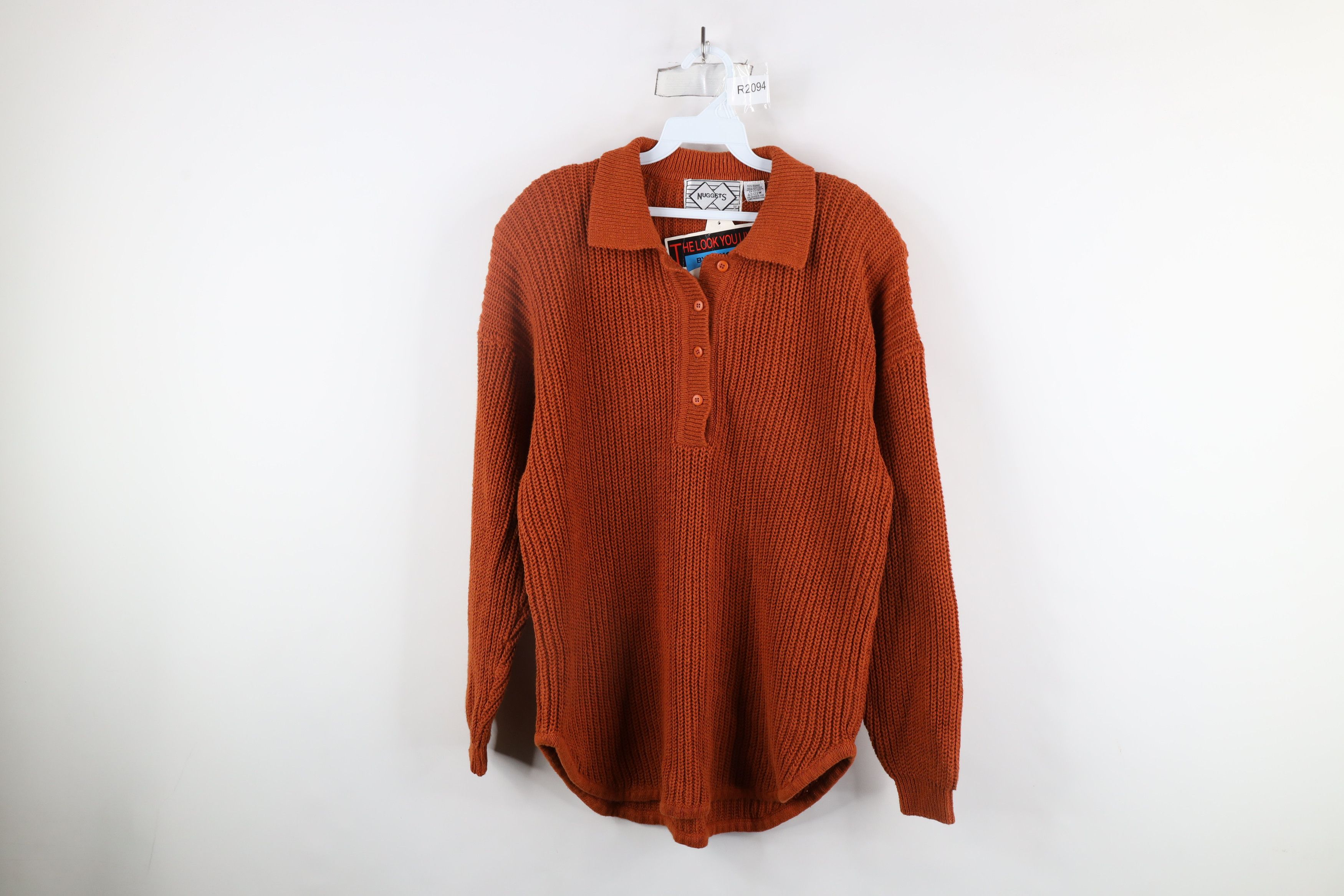 Vintage Deadstock Vintage 90s Streetwear Knit Collared Sweater Size 3XL / US 20-22 - 1 Thumbnail