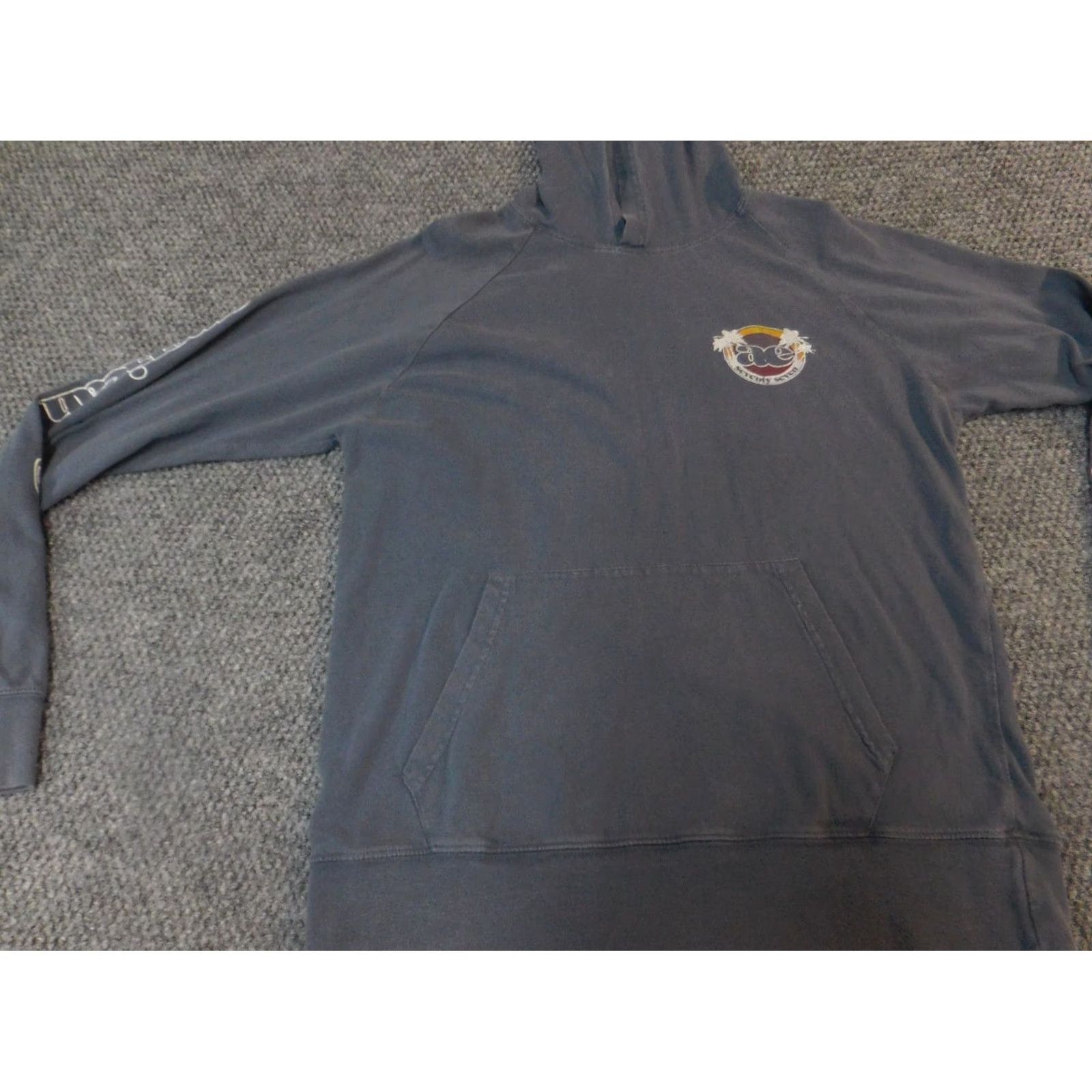 American Eagle Outfitters American Eagle Outfitters Hoodie Womens XS Pullover Lightweight Blue Mock Neck Zip Activewear Logo Pattern Solid Cross-Brand Pullover Size XS / US 0-2 / IT 36-38 - 3 Thumbnail