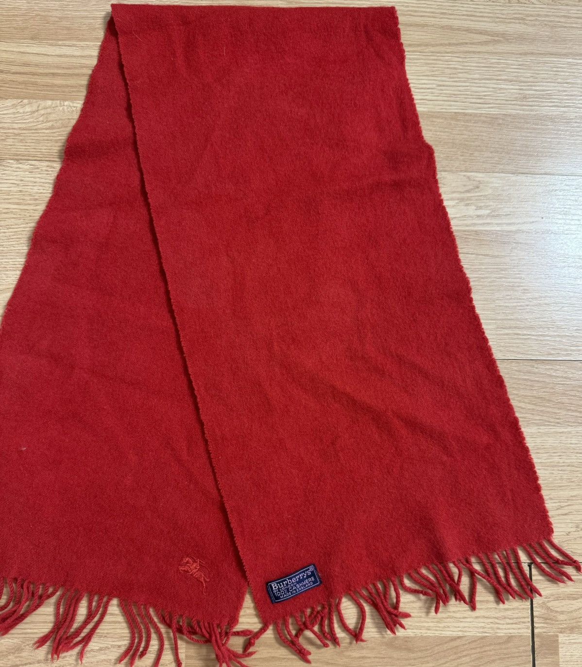 Burberry Burberry’s Burberry vintage cashmere red scarf scarves Size ONE SIZE - 3 Thumbnail