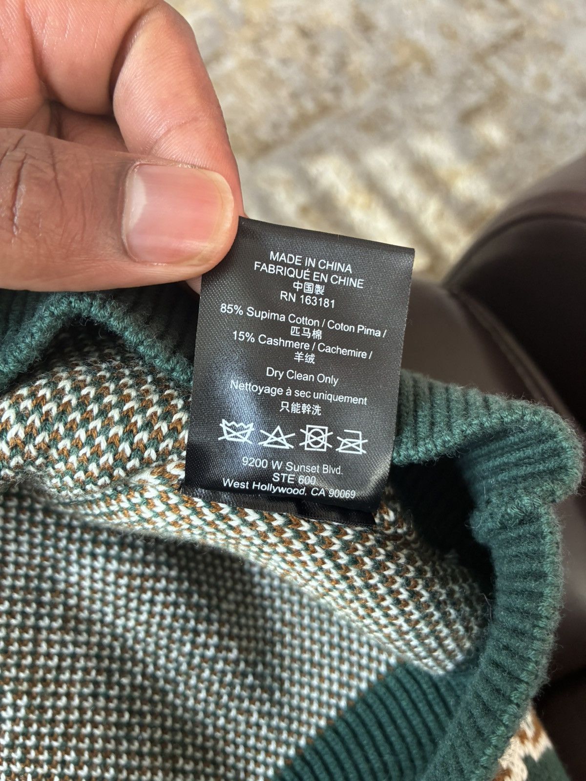 Rhude BANDANA KNIT CREWNECK "GREEN Size US L / EU 52-54 / 3 - 5 Thumbnail