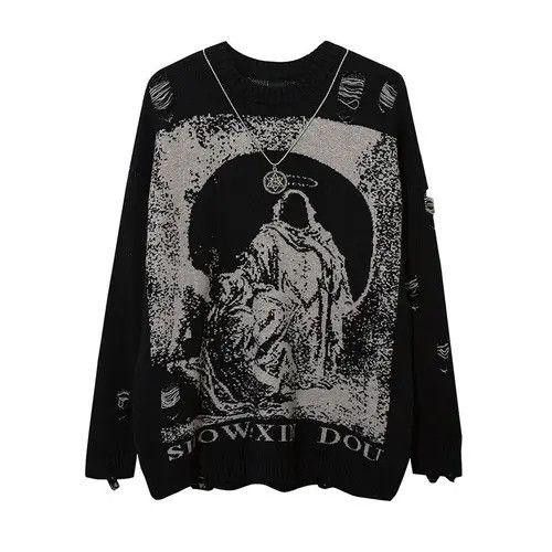 Goth Graphic Knit Sweater