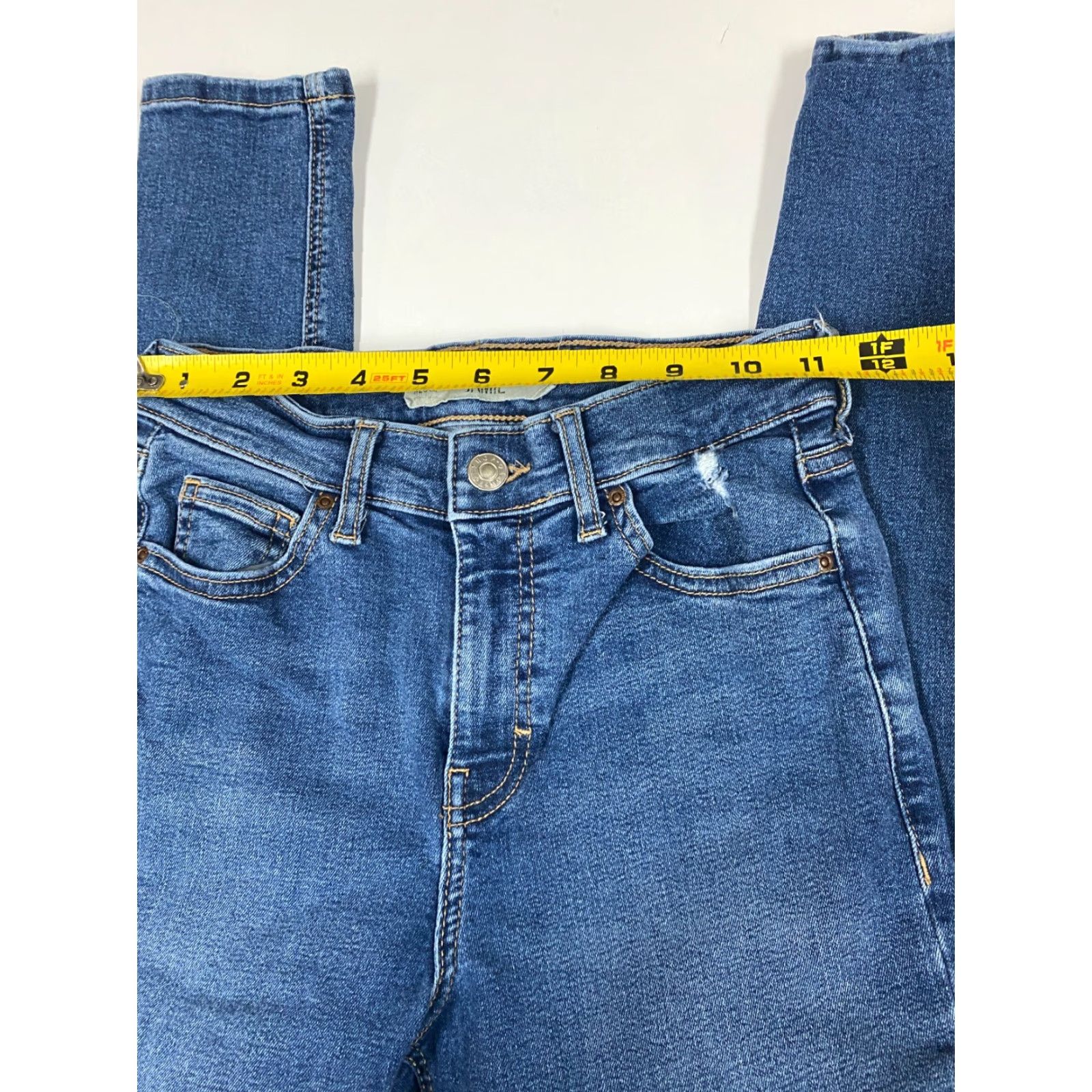 Topshop Topshop Jeans 22 blue denim Moto Jamie Regular Straight Women Size 40" / US 18 - 3 Thumbnail