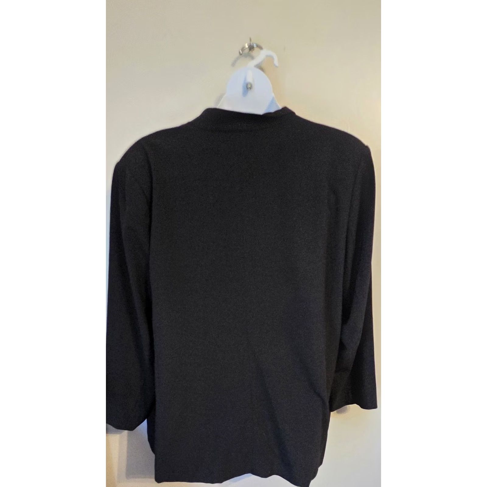 Vintage VINTAGE Maggie Barnes Blazer Jacket 28W Black Plus Size Womens Blazer Basic Jacket 28 Black Maggie Barnes Womens Blazer jacket Size 4XL / US 24-26 - 2 Thumbnail