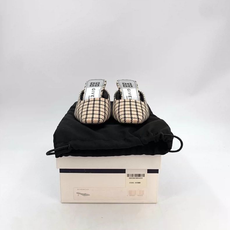 Givenchy Givenchy Givenchy Checkered Heeled Shoes in Beige -2507 Size US 6 / IT 36 - 8 Thumbnail