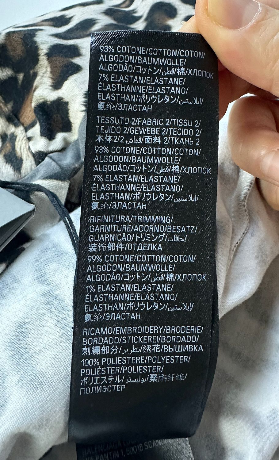 Balenciaga Balenciaga 24FW Leopard Double S/S T-shirt with Tape Size US M / EU 48-50 / 2 - 13 Thumbnail