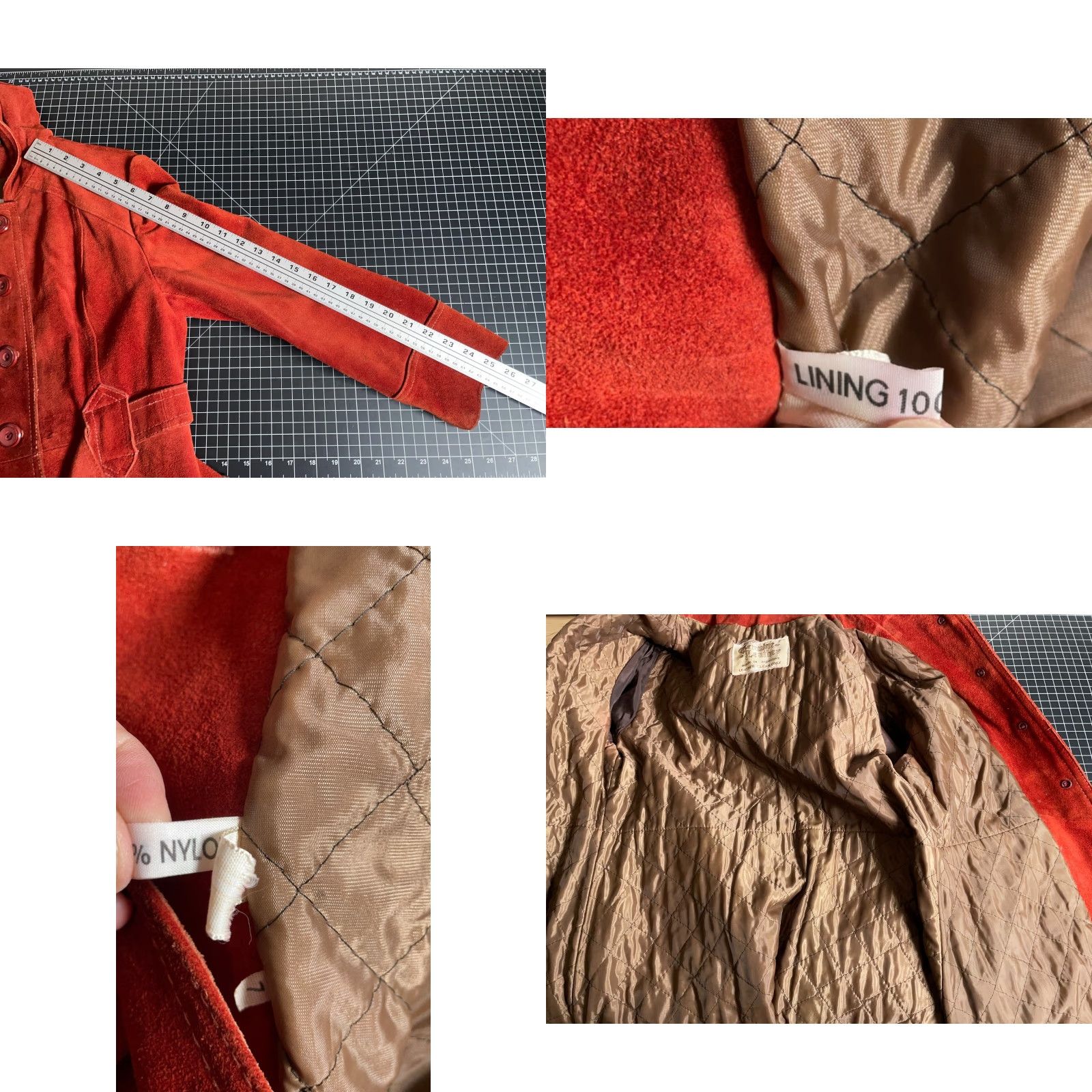 Vintage VINTAGE Burnt Orange Leather Belted Trench Coat Women's 9 / 10 Hooded Casual 70s Long Coat Size L / US 10 / IT 46 - 9 Thumbnail