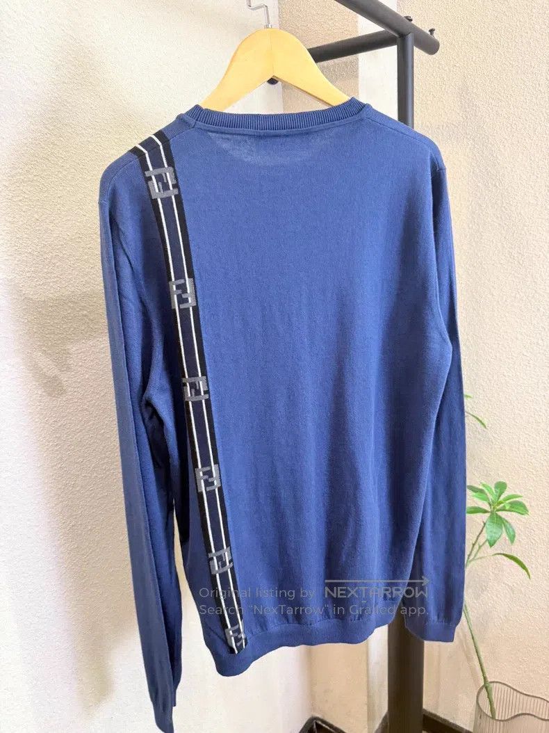 Fendi Fendi Men's Cashmere Sweater Dark Blue Size US S / EU 44-46 / 1 - 2 Thumbnail
