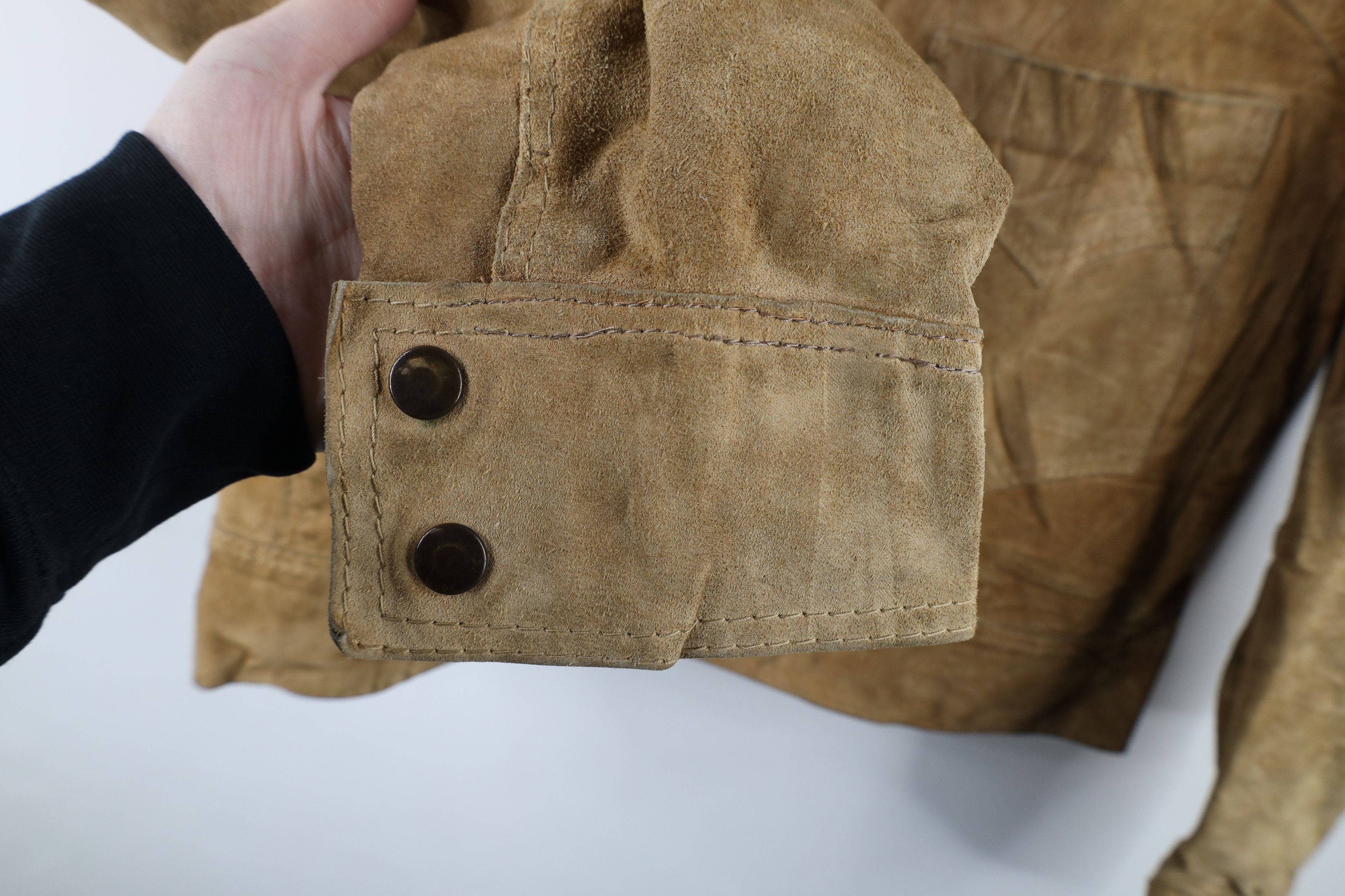 Vintage Vintage 60s 70s Streetwear Leather Safari Bomber Jacket Size US XL / EU 56 / 4 - 5 Thumbnail