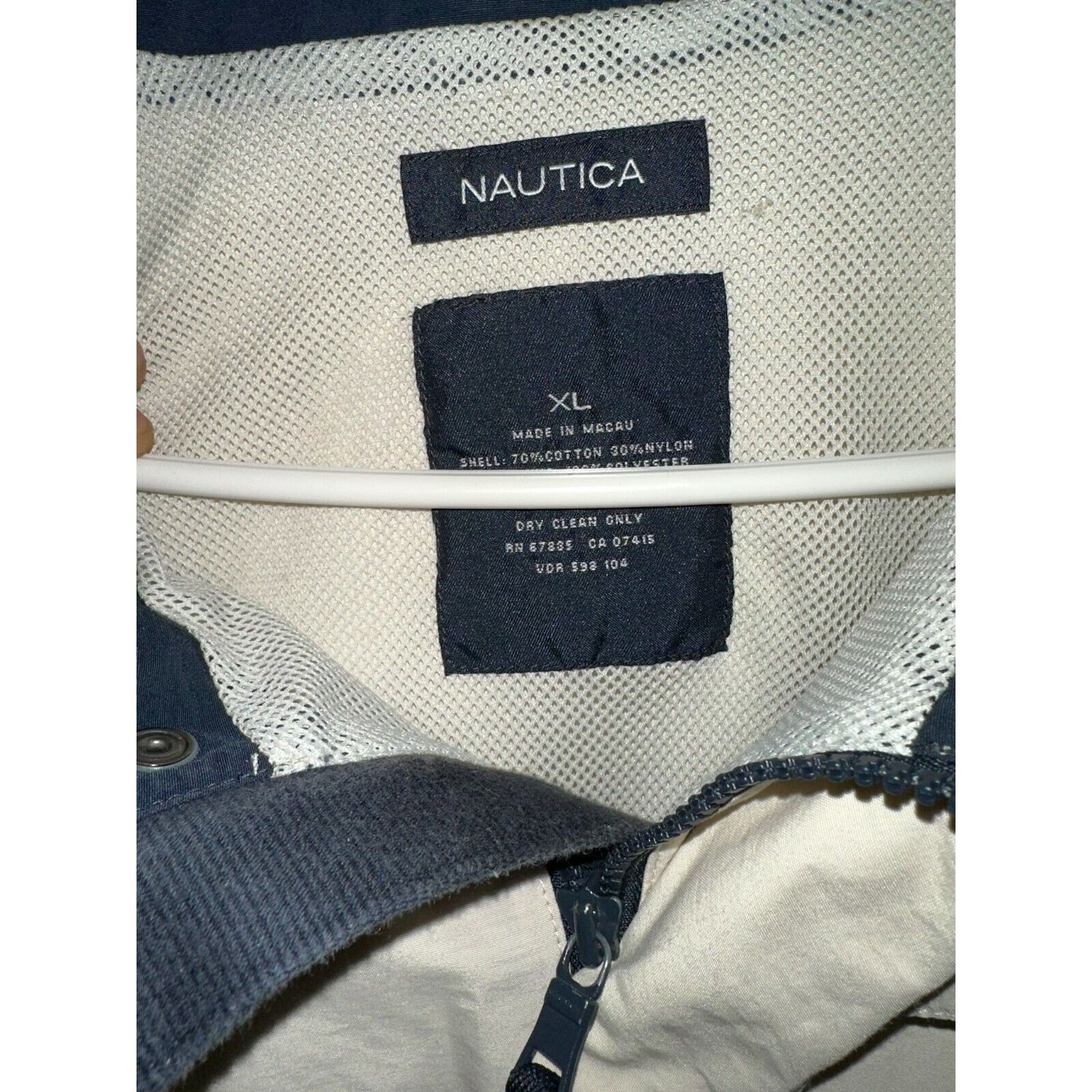 Nautica Vintage Nautica Sailing Jacket Men XL White Full Zip Size US XL / EU 56 / 4 - 9 Thumbnail