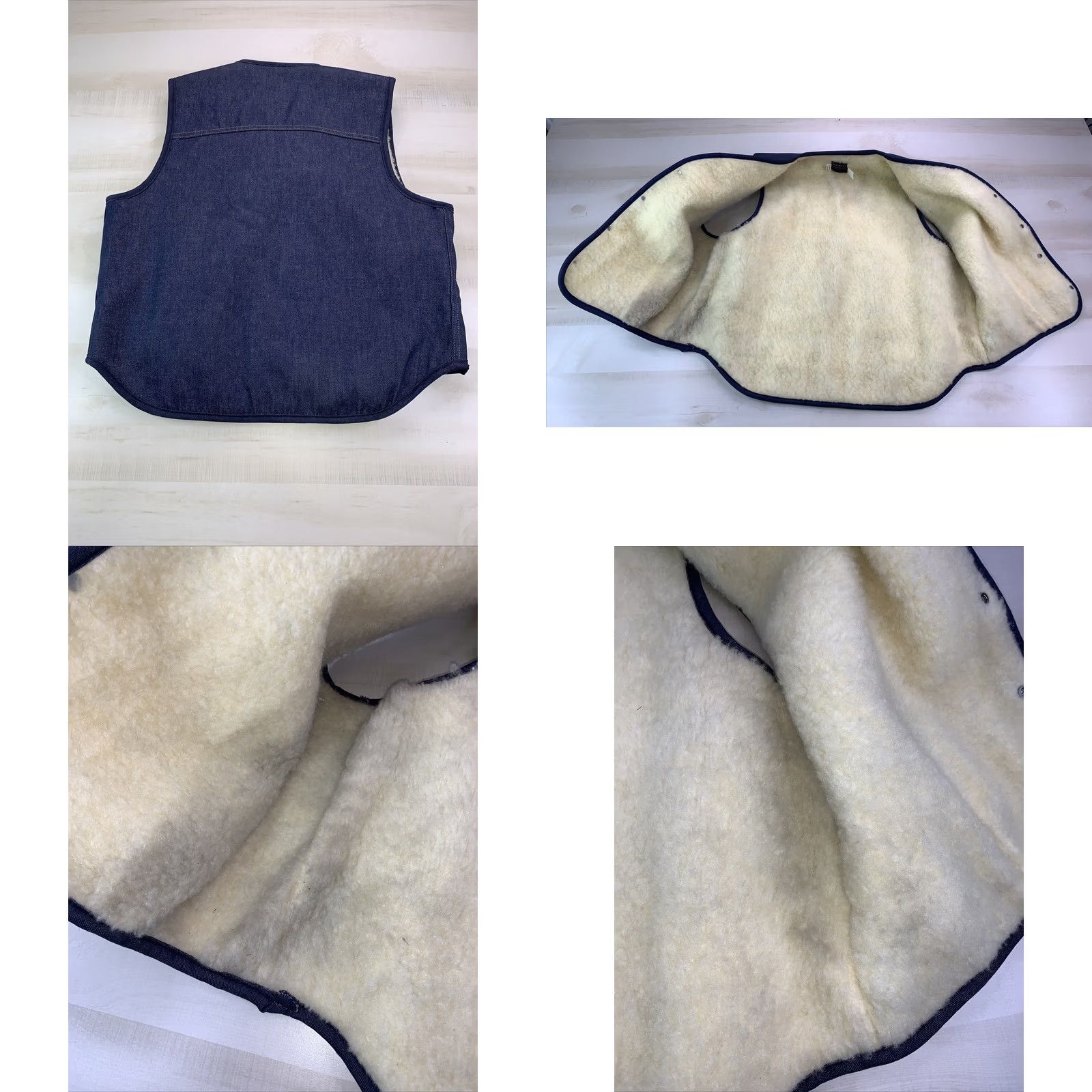 Sears VINTAGE Sears Roebucks Denim Vest Mens XL Faux Sherpa Lined Made in USA Size US XL / EU 56 / 4 - 8 Thumbnail