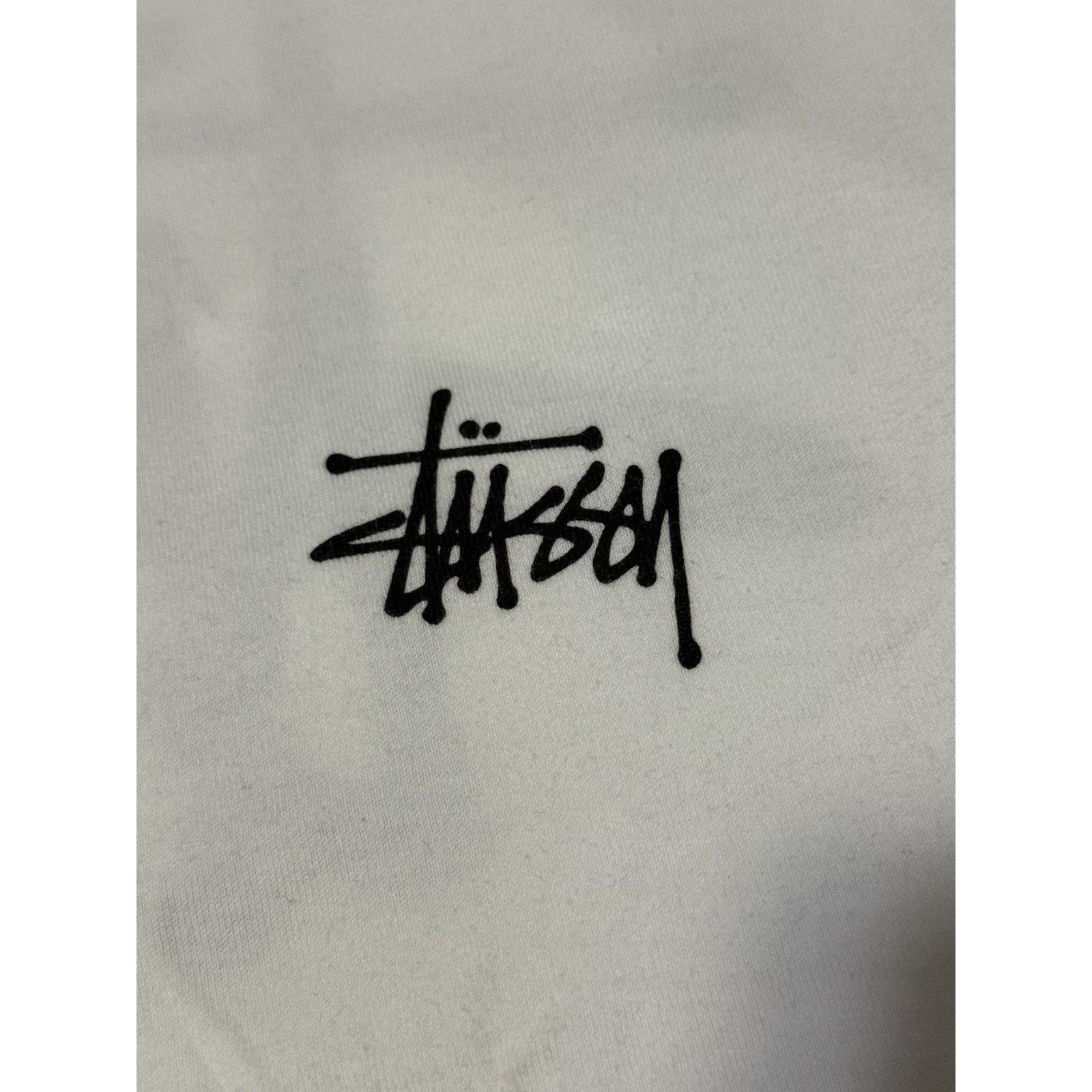 Stussy Stussy Basic White Logo T Shirt with Front/Back Logo Sz 2XL Size US XXL / EU 58 / 5 - 4 Thumbnail