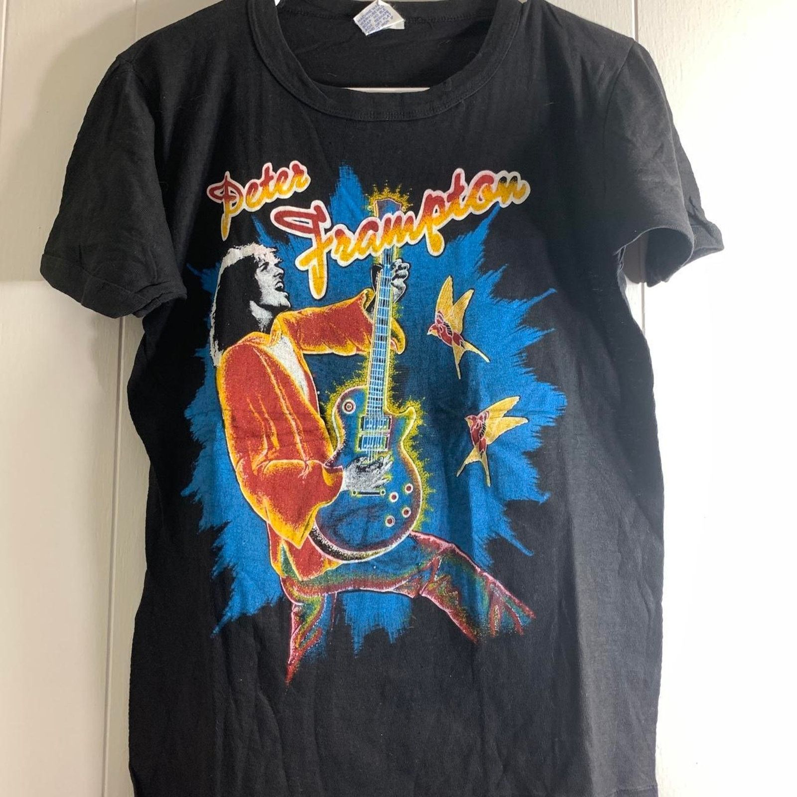 Vintage 1979 PETER FRAMPTON In Concert double sided tee shirt MEDIUM Size US M / EU 48-50 / 2 - 3 Thumbnail