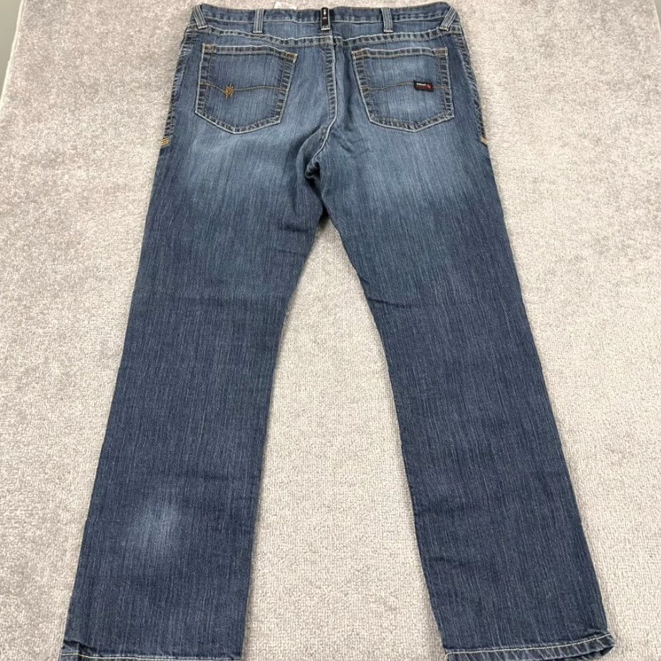 Ariat Ariat FR M4 Jeans Mens 40 x 33 Relaxed Boot Blue Denim Workwear Cowboy Western Size US 40 / EU 56 - 2 Thumbnail