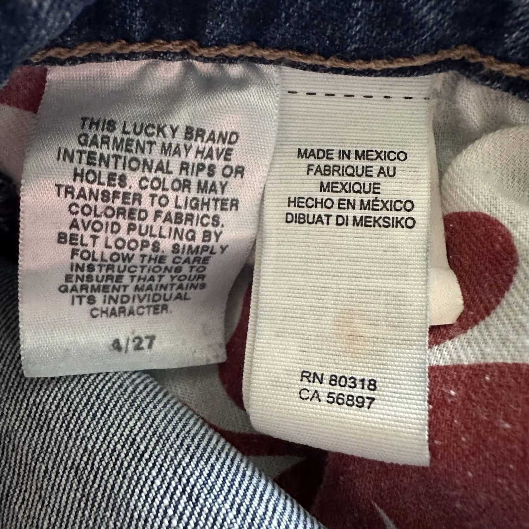 Lucky Brand Lucky Brand Jeans Womens 4 Skinny Mid Rise 27x28 Ava Raw Hem Medium Wash Blue Denim 5-Pocket Stretch Regular Size 27" / US 4 / IT 40 - 5 Thumbnail