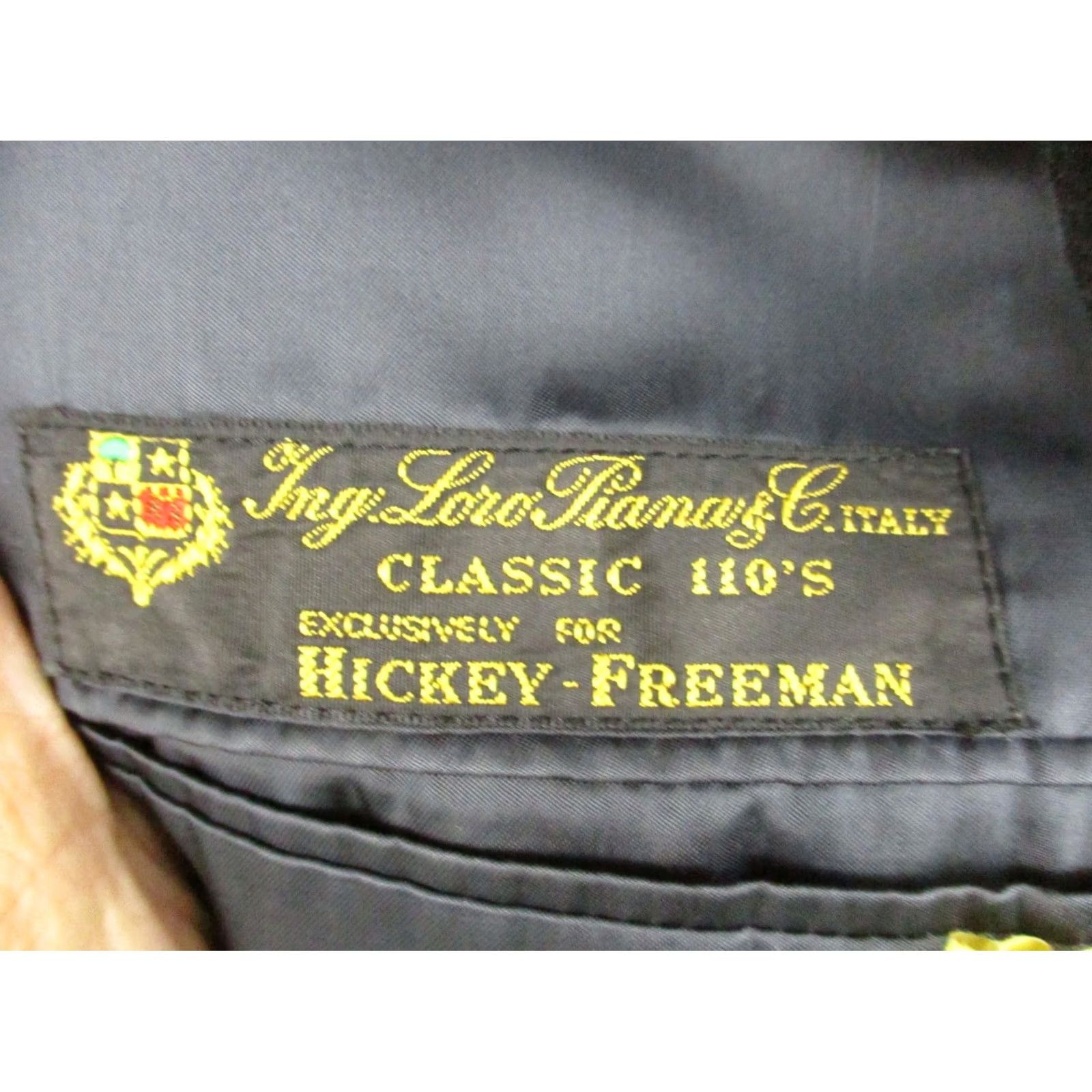 Vintage Hickey Freeman Blazer Jacket 48R Wool Solid Black Pinstripe EUC Size 48R - 6 Thumbnail
