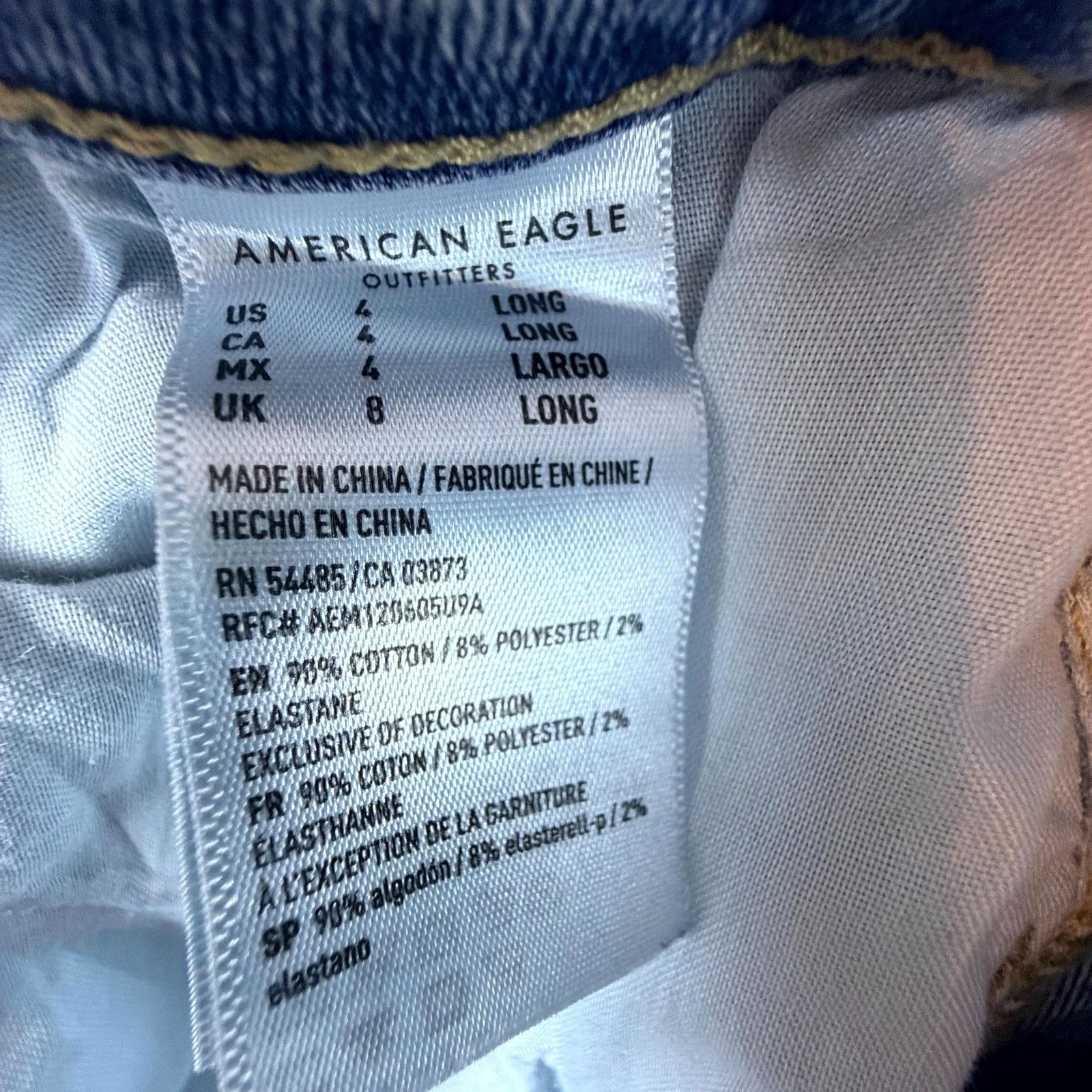 American Eagle Outfitters American Eagle Next Level Jeans Womens 4 Fold Over Waist Size 26" / US 2 / IT 38 - 8 Thumbnail