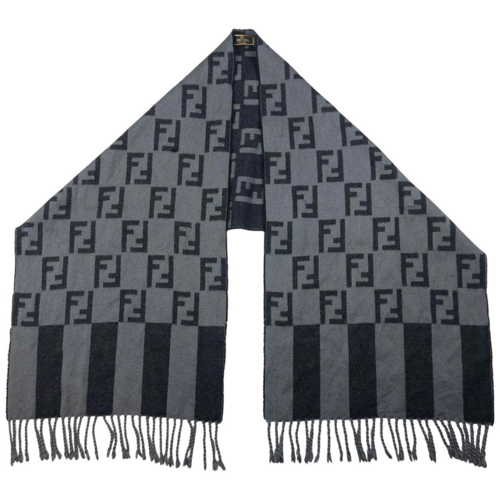 Fendi Vintage Fendi Monogram Wool Tassel Scarf Size ONE SIZE - 3 Thumbnail