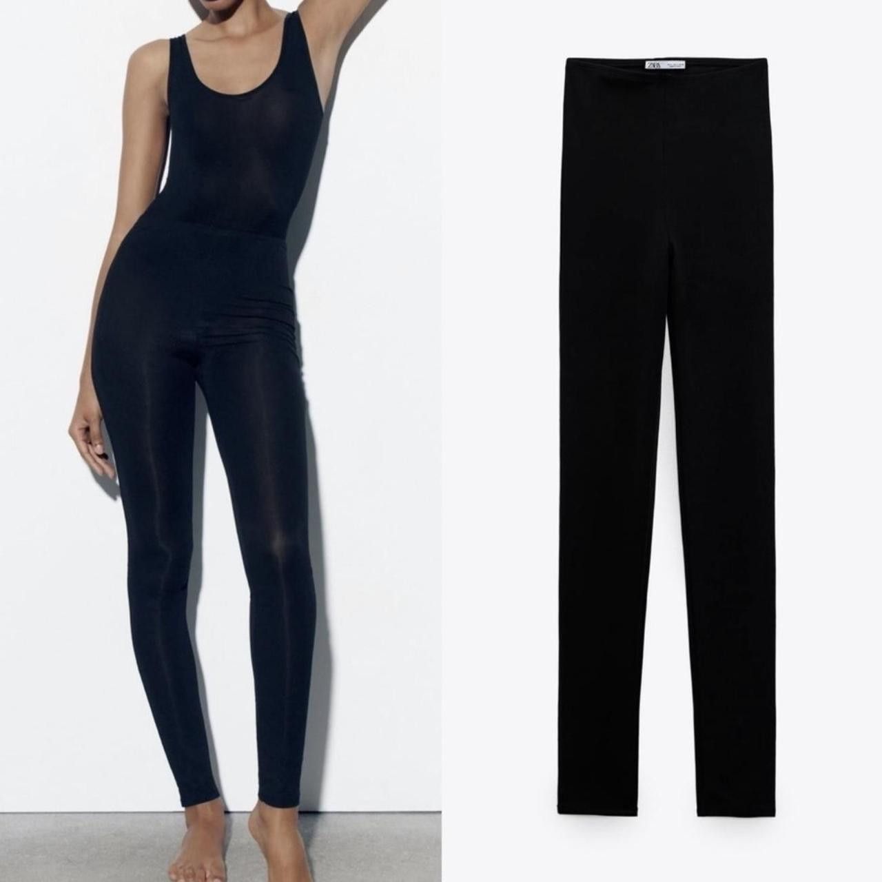 Zara New Zara Black Velvet Leggins Velour Pants Size S Size 27" / US 4 / IT 40 - 1 Thumbnail