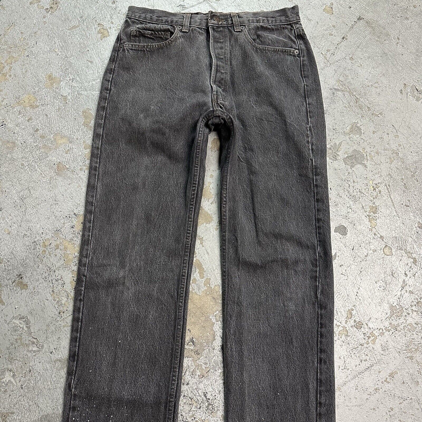 Levi's × Vintage Vintage 90s Levi’s 501 Faded Black Denim Jeans Size 33x34 Size US 33 - 2 Thumbnail
