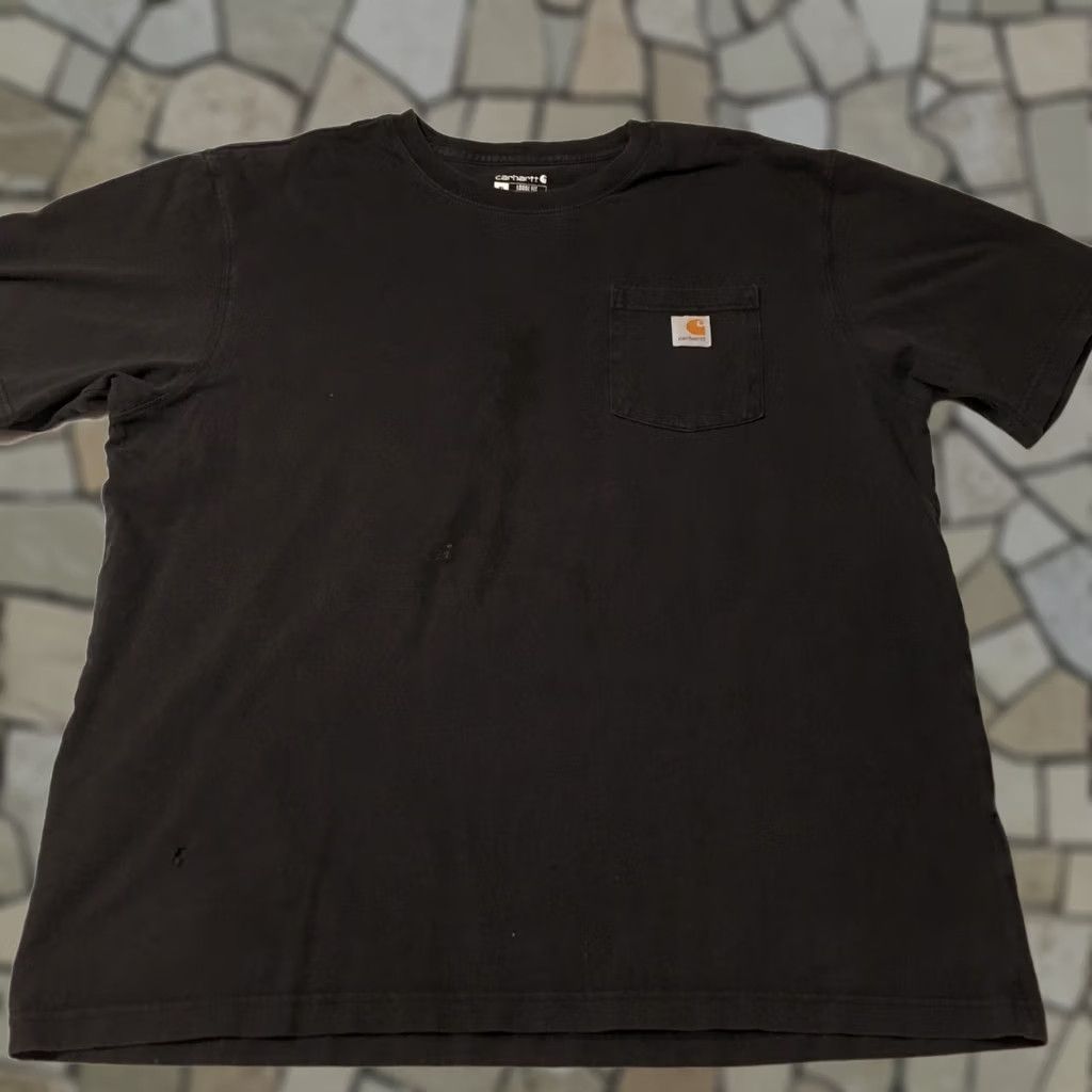 Carhartt VINTAGE Carhartt Pocket T-Shirt XL Black Crew Neck Short Sleeve 90s Grunge Workwear Mens K87 Size US XL / EU 56 / 4 - 1 Thumbnail
