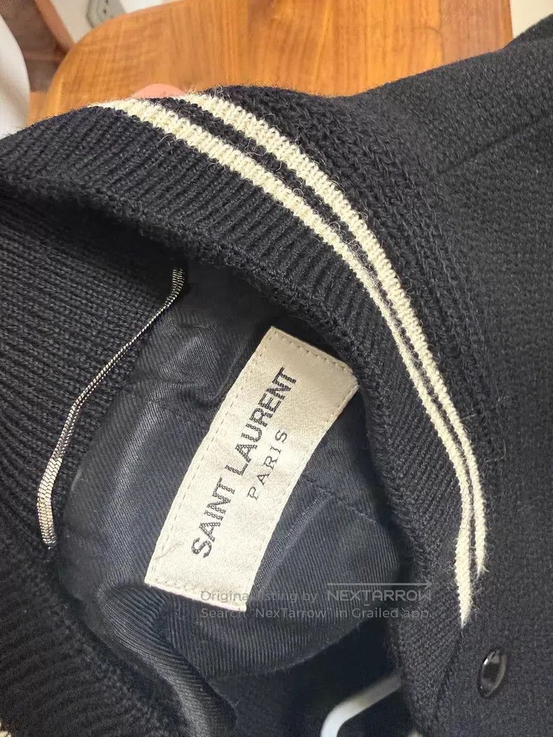 Saint Laurent Paris Saint Laurent Paris Black Baseball Jacket i Size US M / EU 48-50 / 2 - 2 Thumbnail