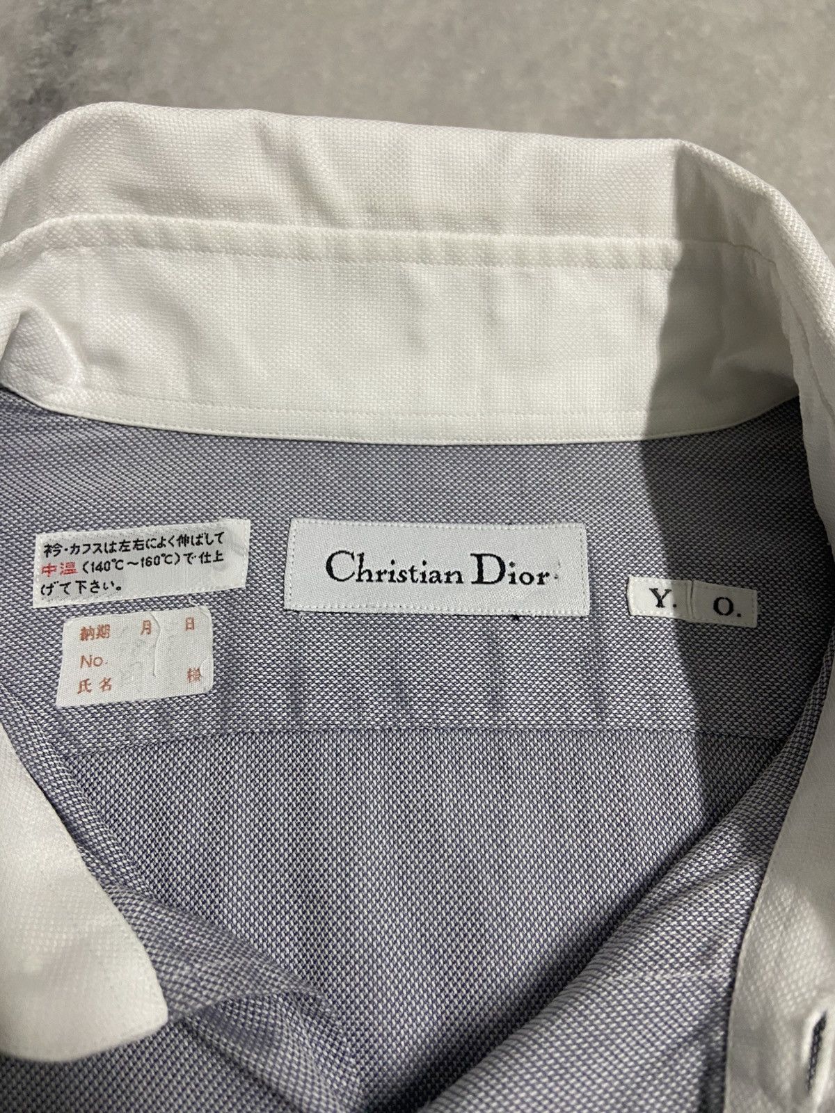 Dior Christian Dior Blue Shirt With White Collar Size US M / EU 48-50 / 2 - 3 Thumbnail