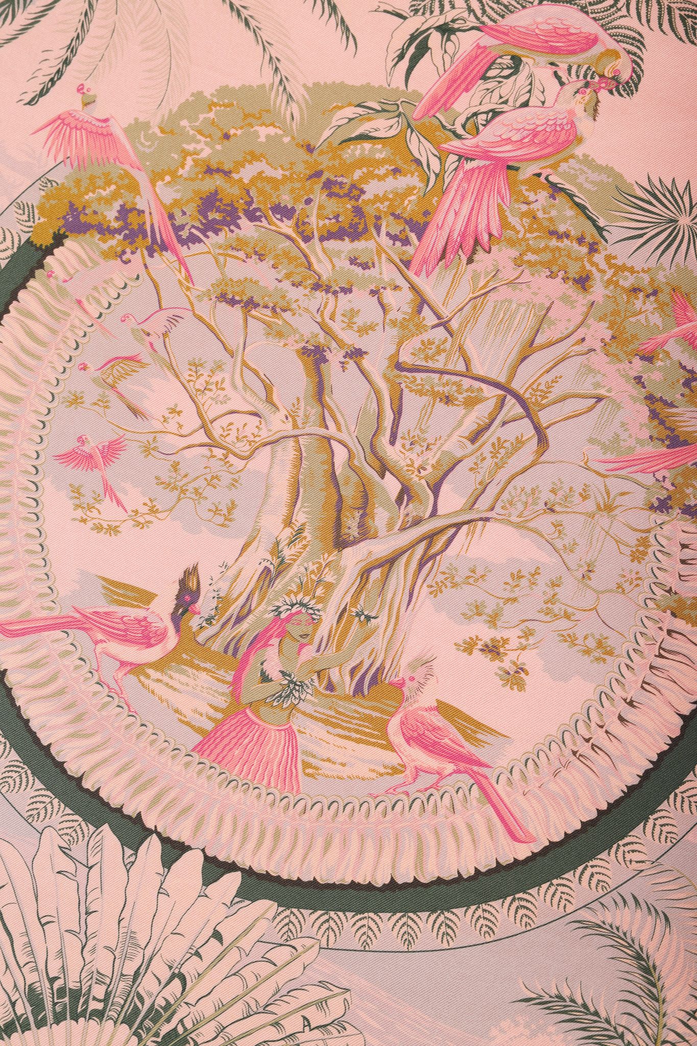 Hermes Hermes Silk Aloha Scarf 70 Rose Pale Silk Scarf Size ONE SIZE - 6 Thumbnail